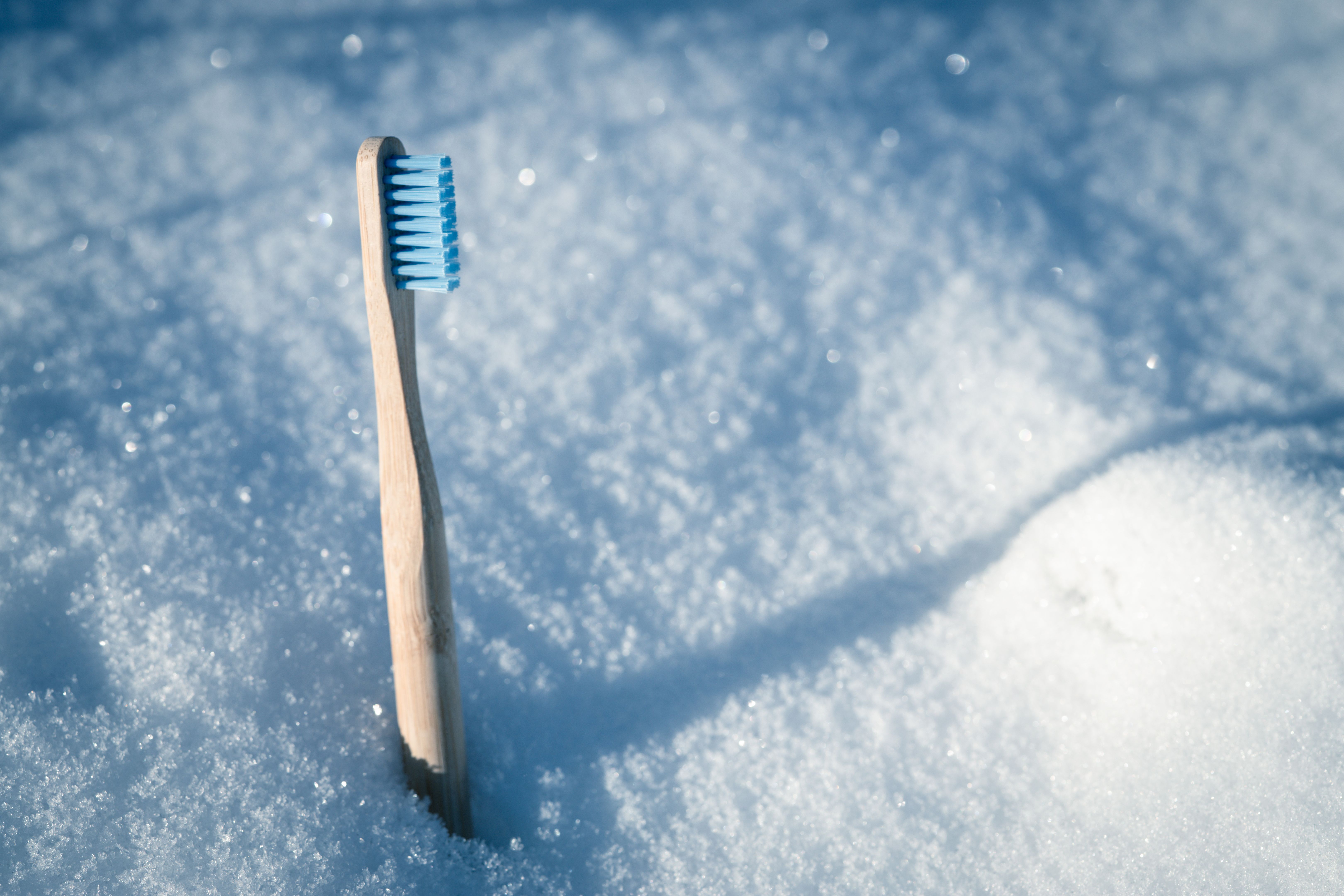 brushing teeth winter