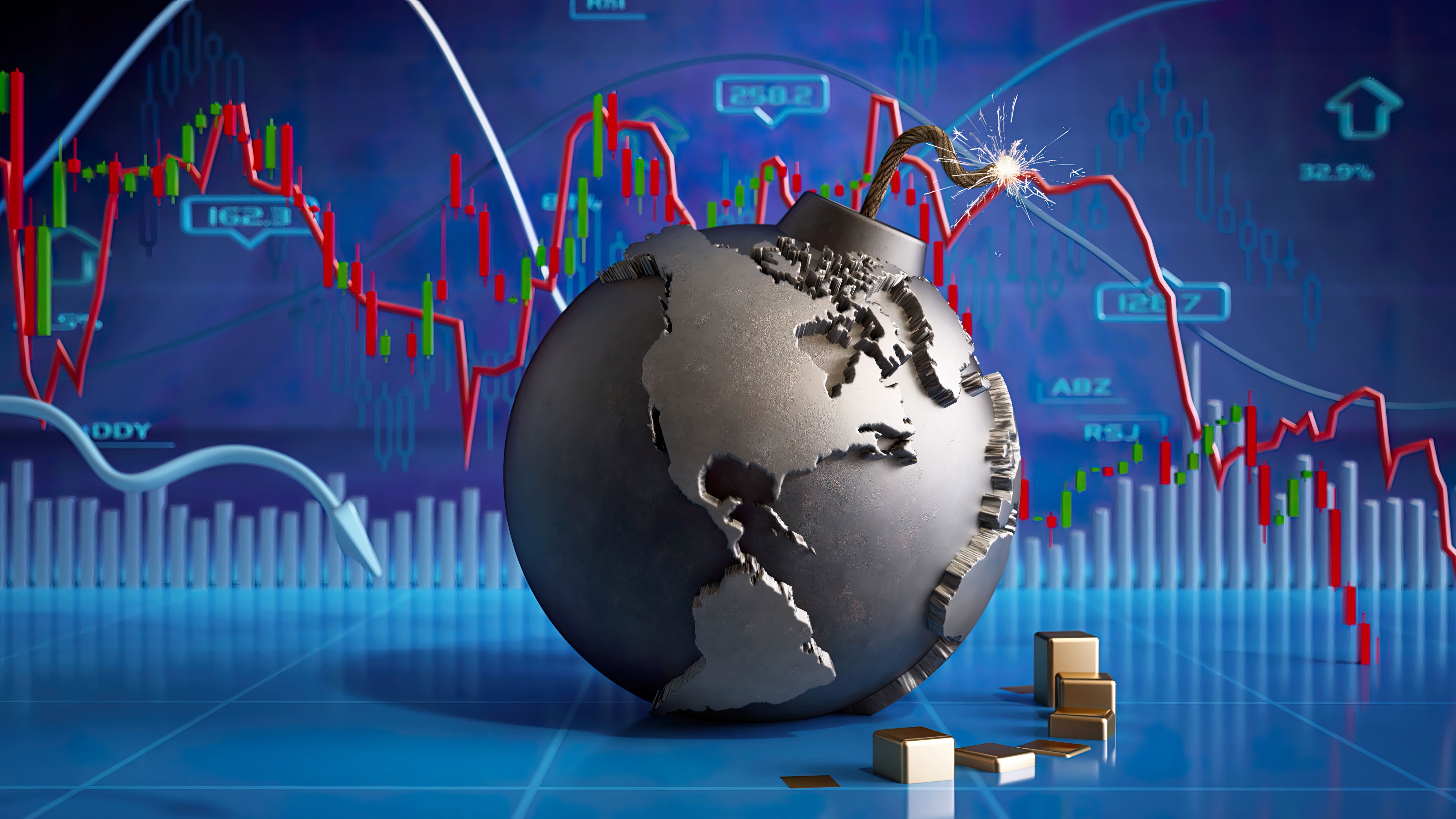 Global Economic Crisis: A Visual Representation of Market Volatility