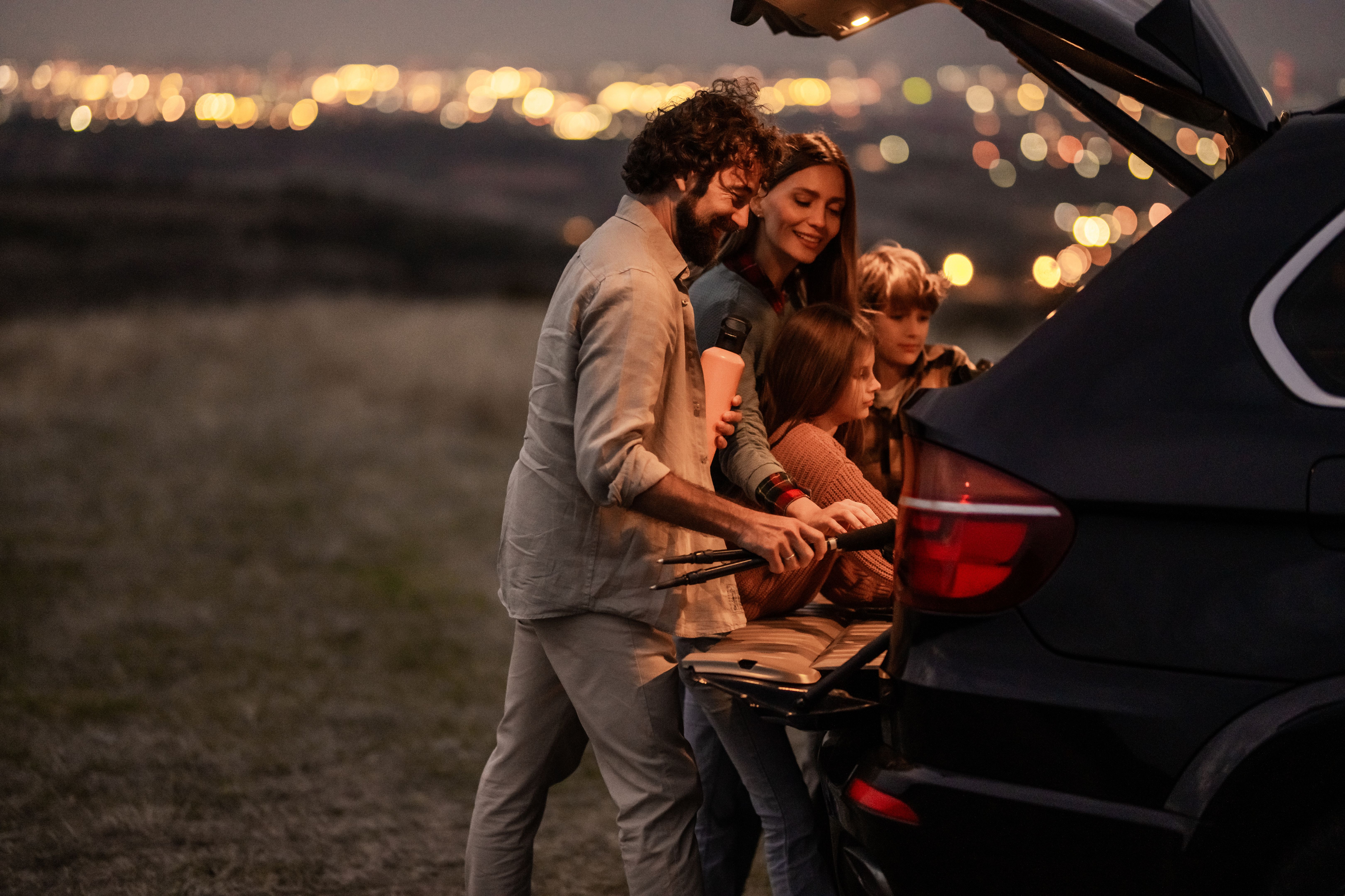 family preparing night