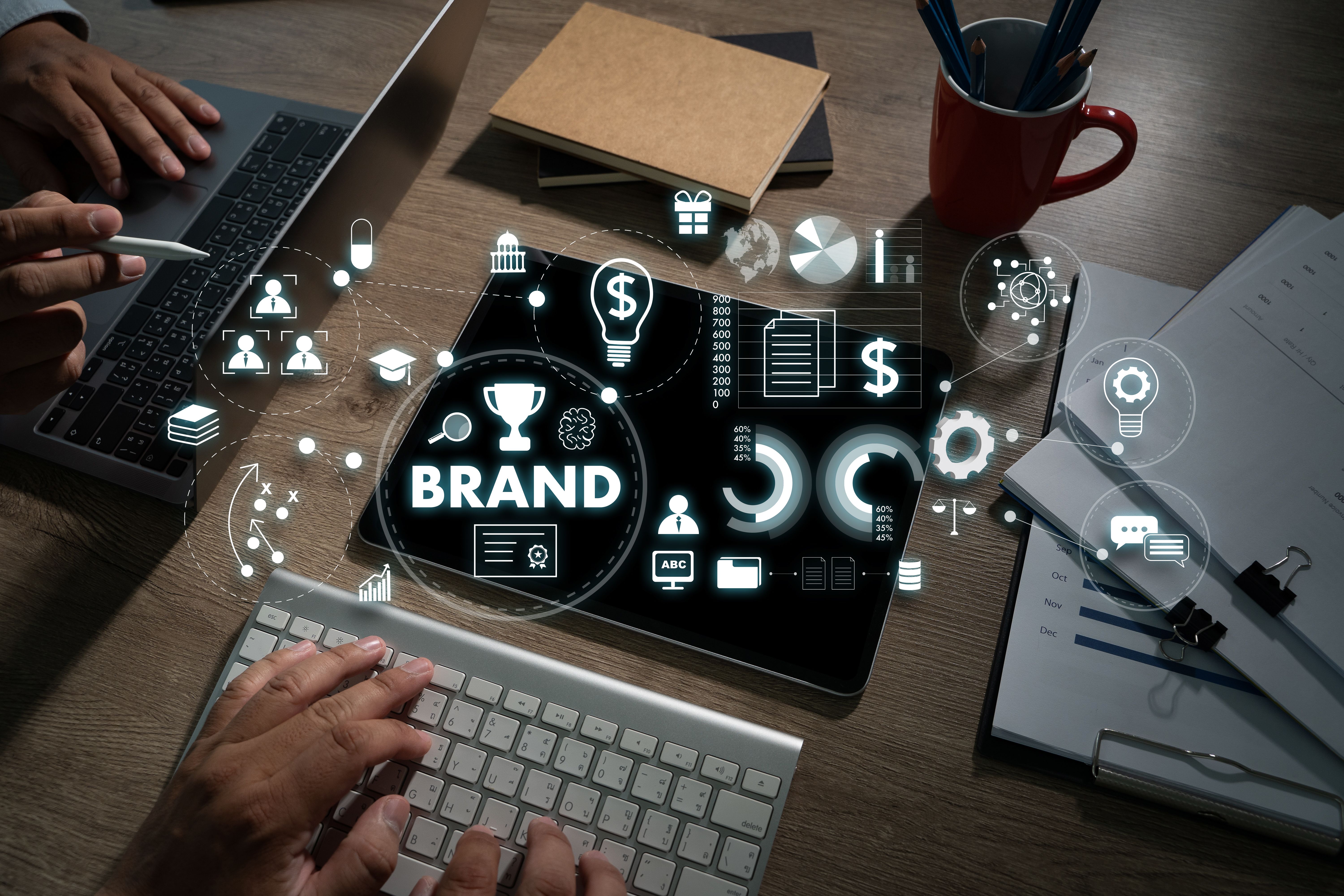Brand concept business brand design project identity a company brand management tracking performance