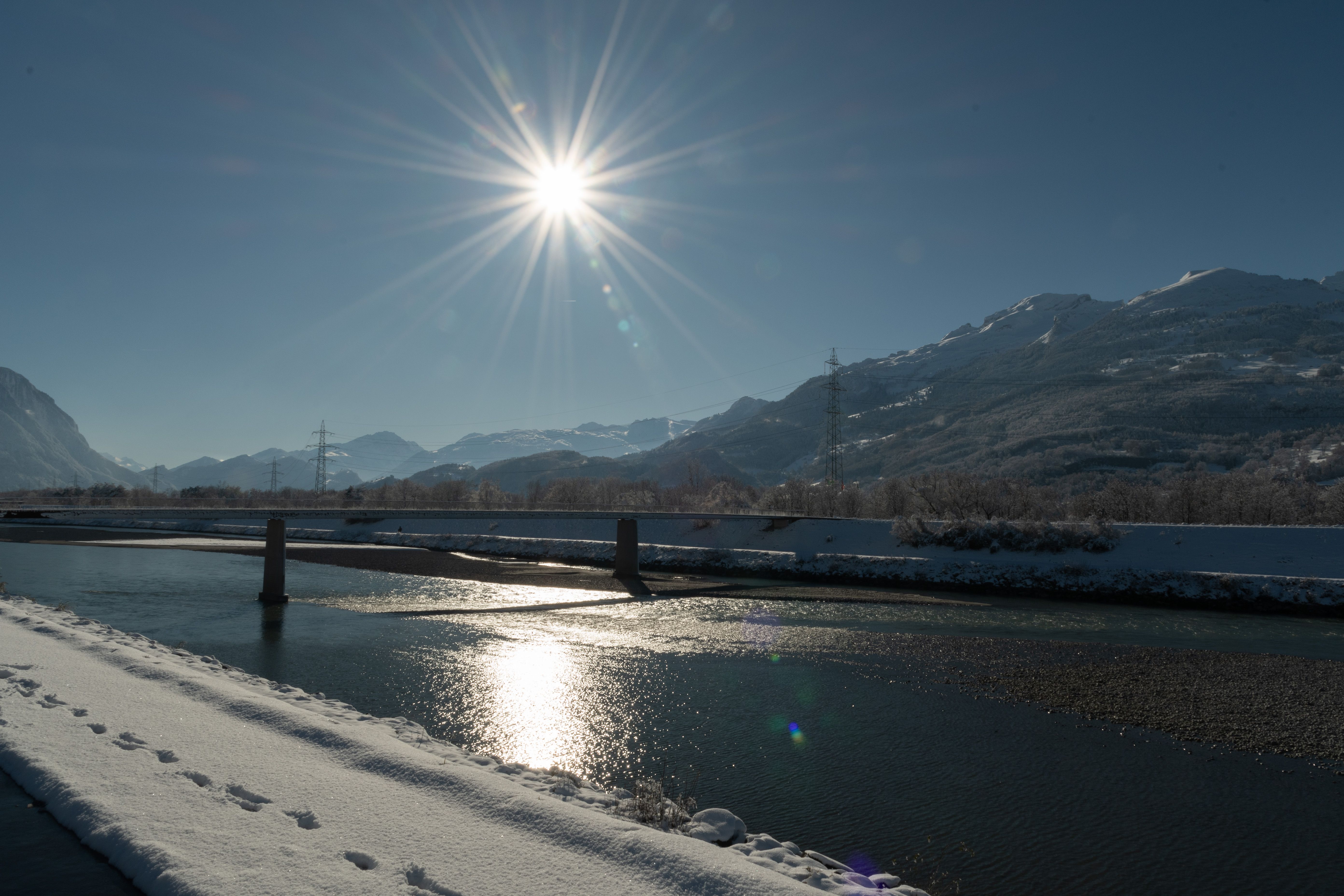 Rhine River winter