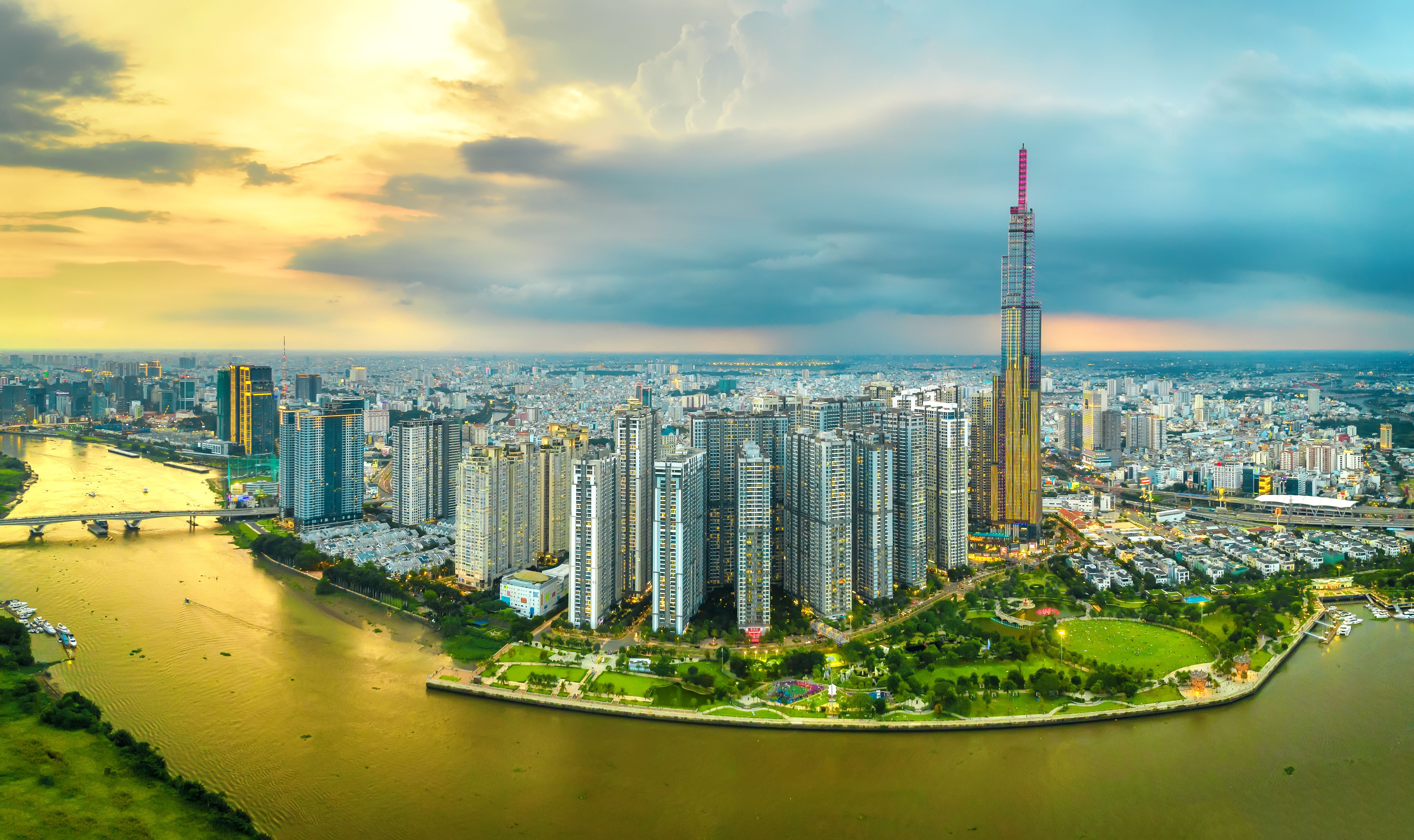 High rise condominium buildings in Ho Chi Minh City