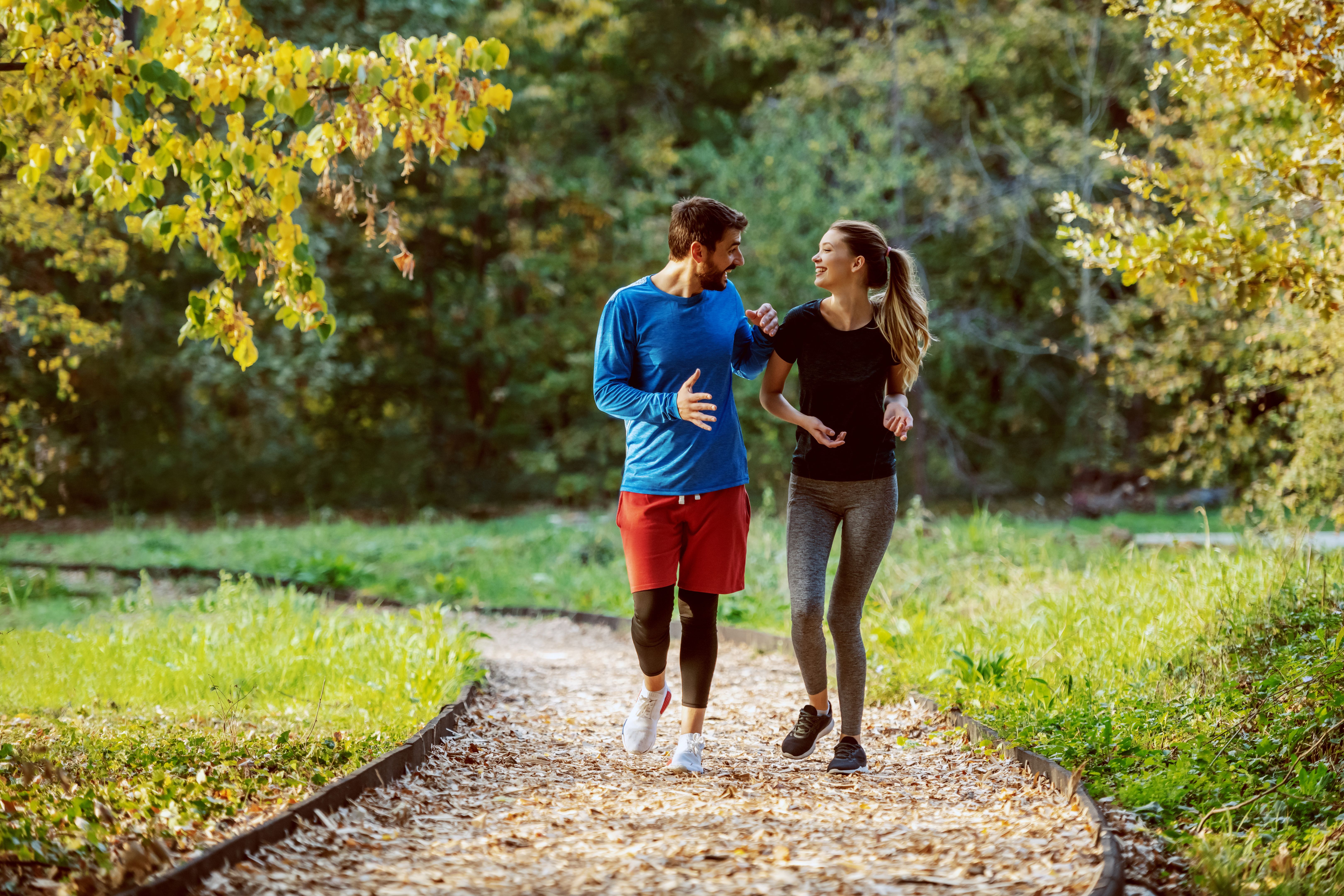walking in park