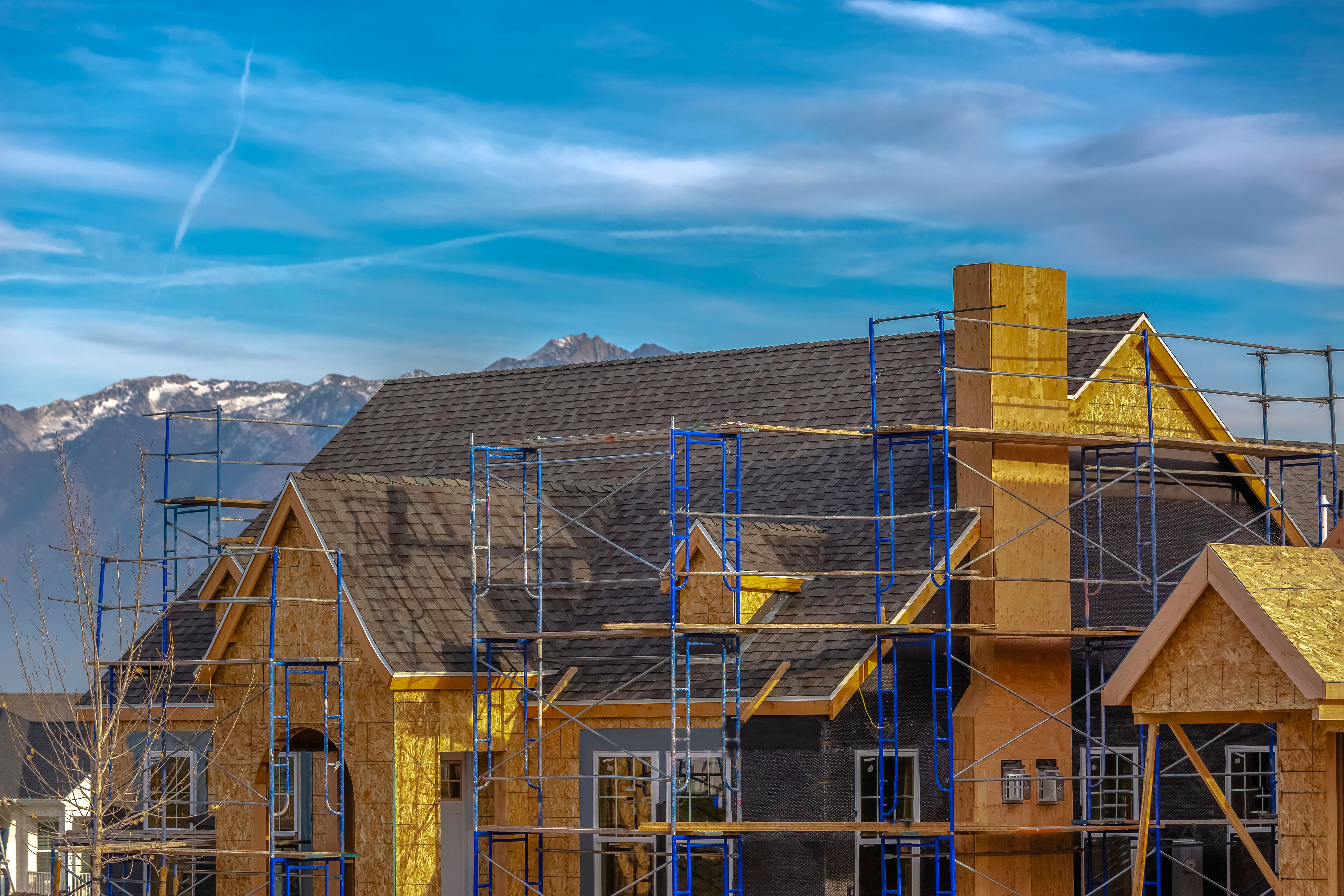 New home against Mount Timpanogos in Daybreak Utah