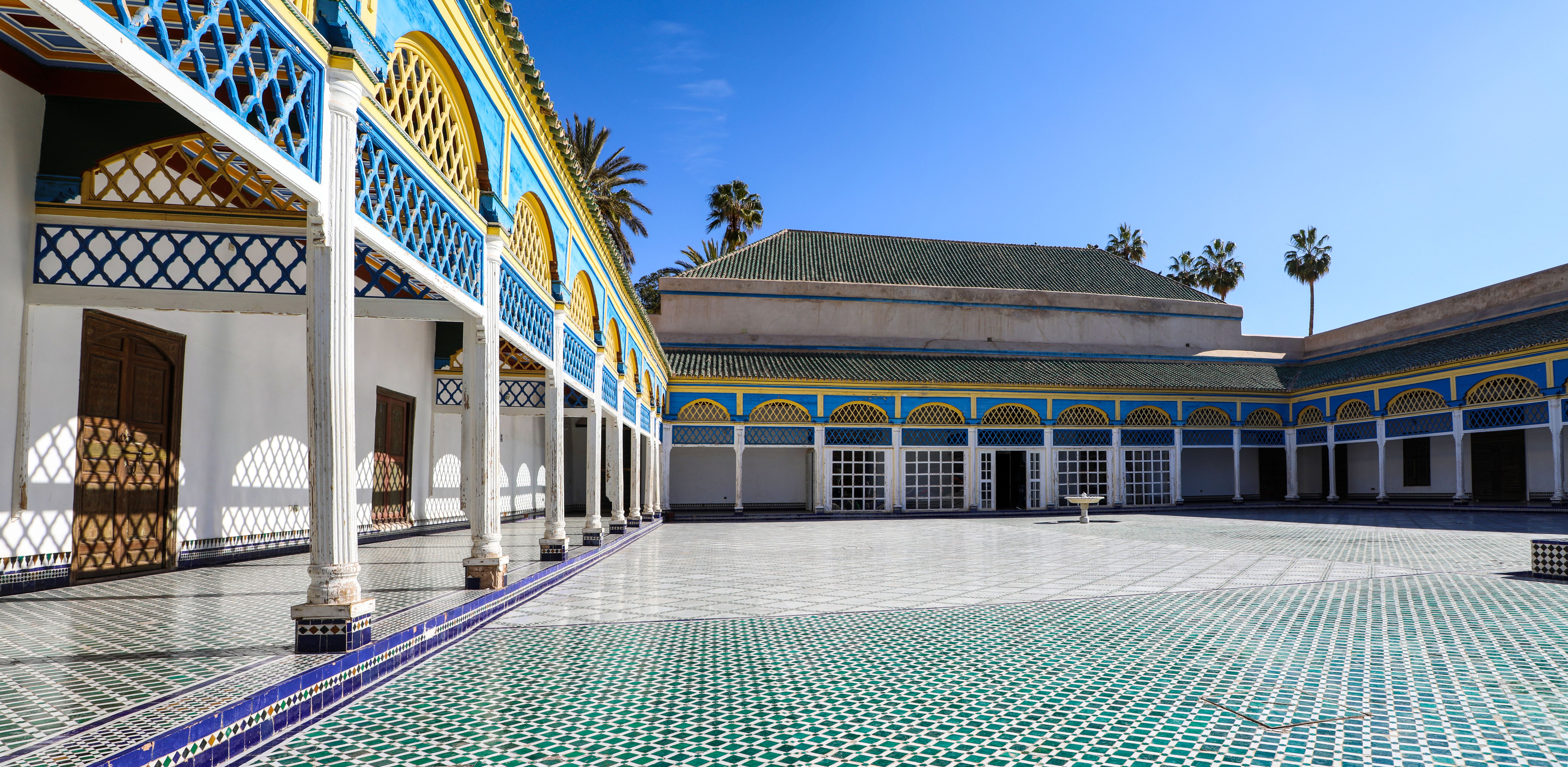 Colorful tile courtyard in Marrakesh