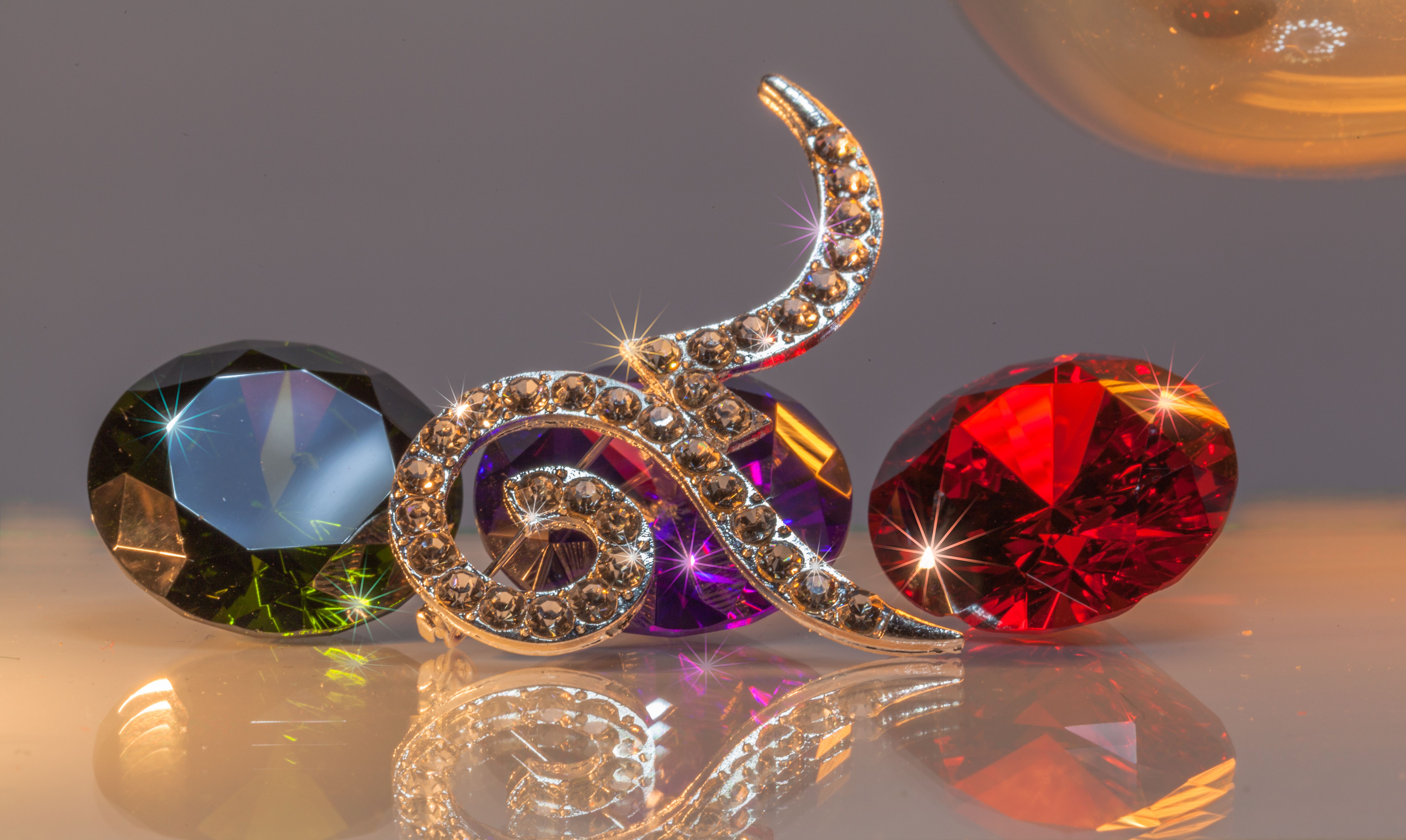 warm tone number nine with colorful gemstones.