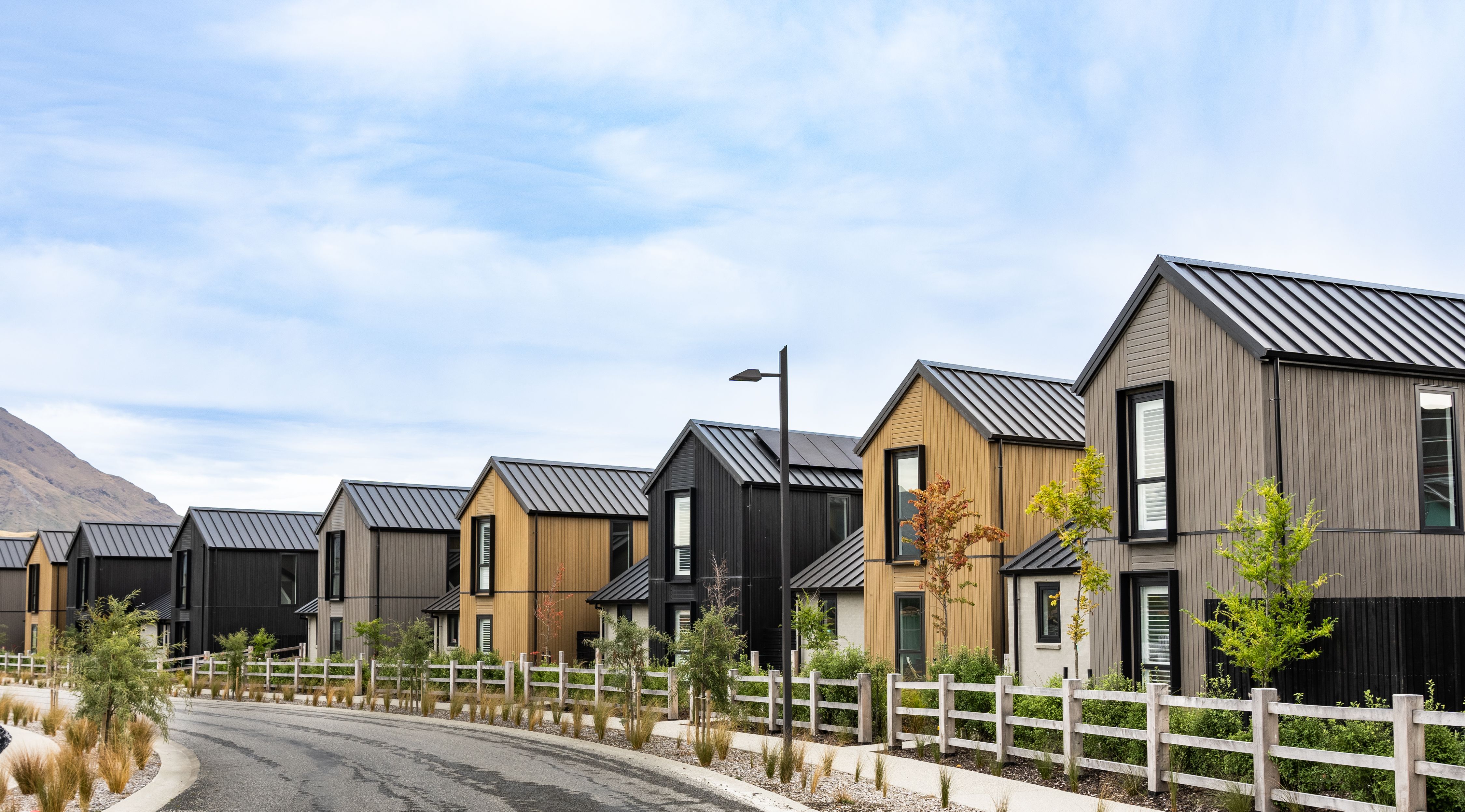 New Residential district in alpine locality New Residential district in alpine locality
