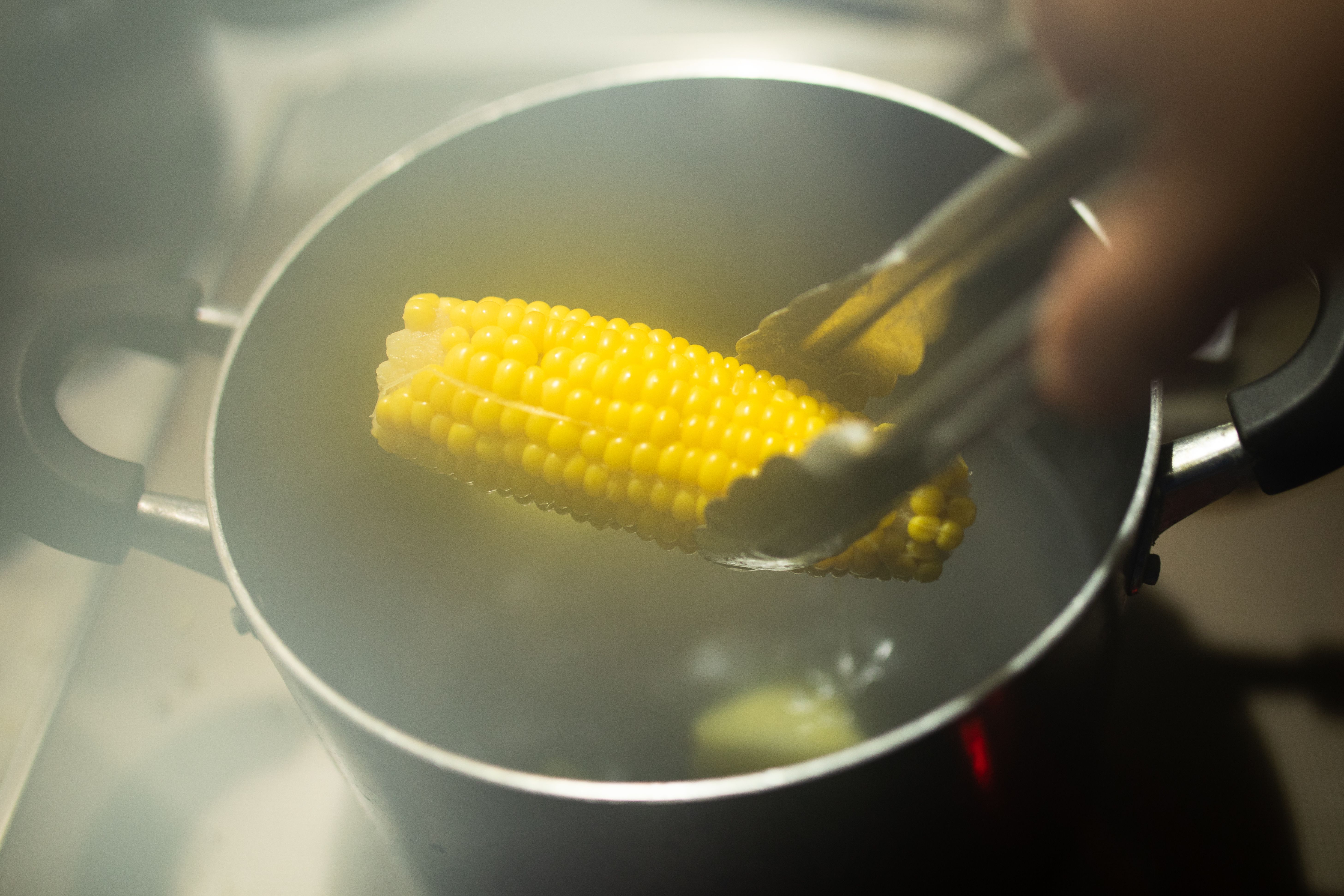 blanching corn