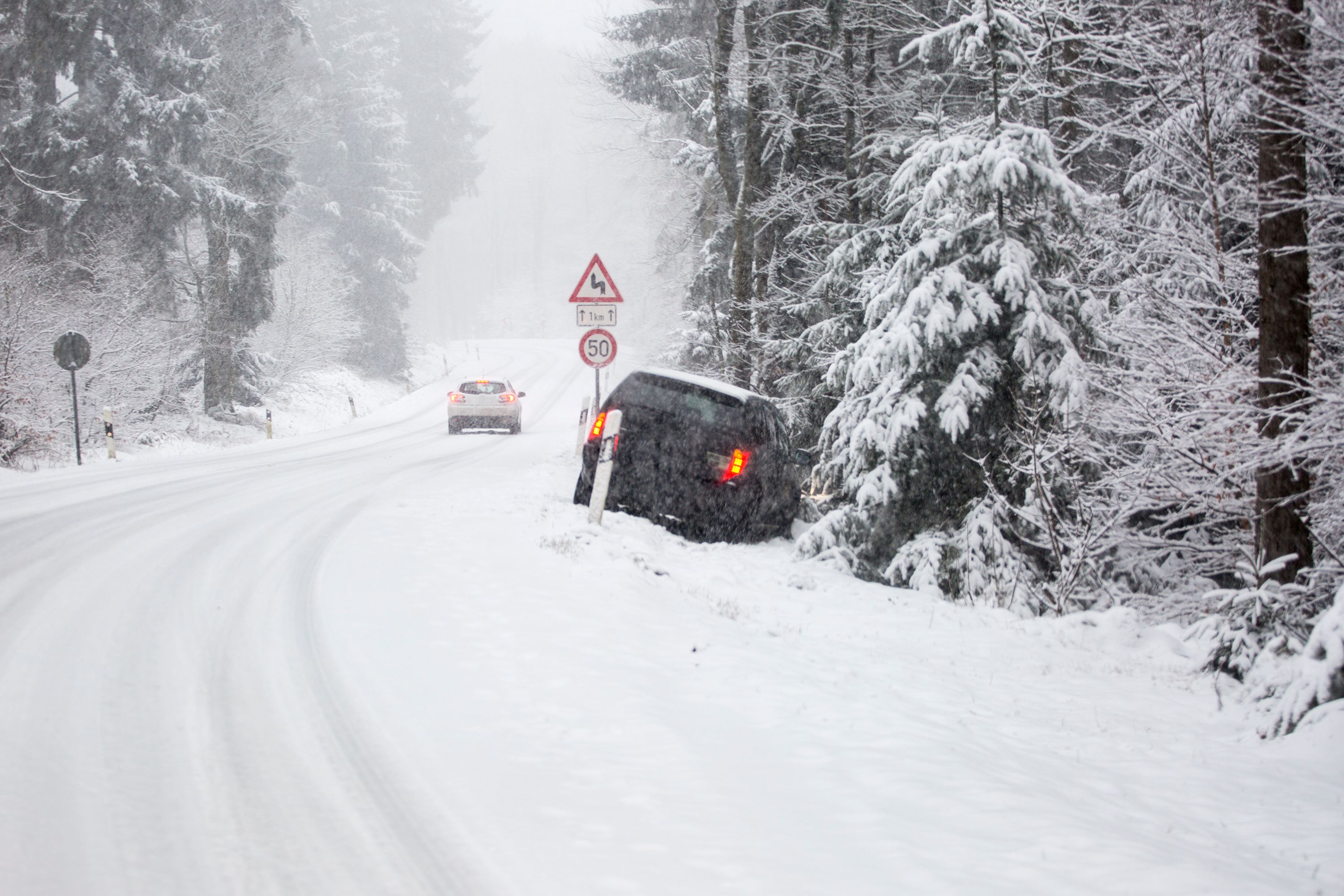car stuck snow