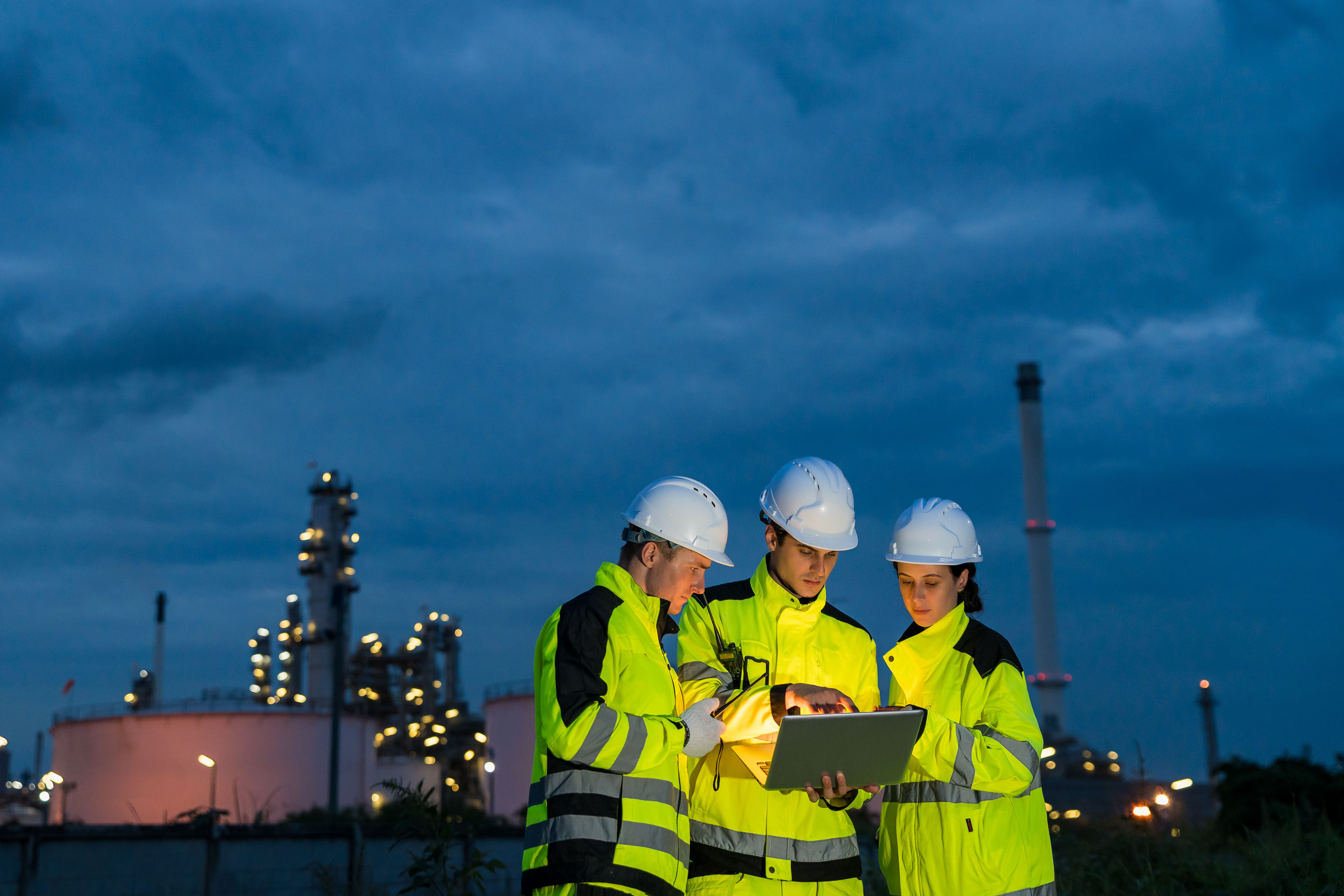 engineers working