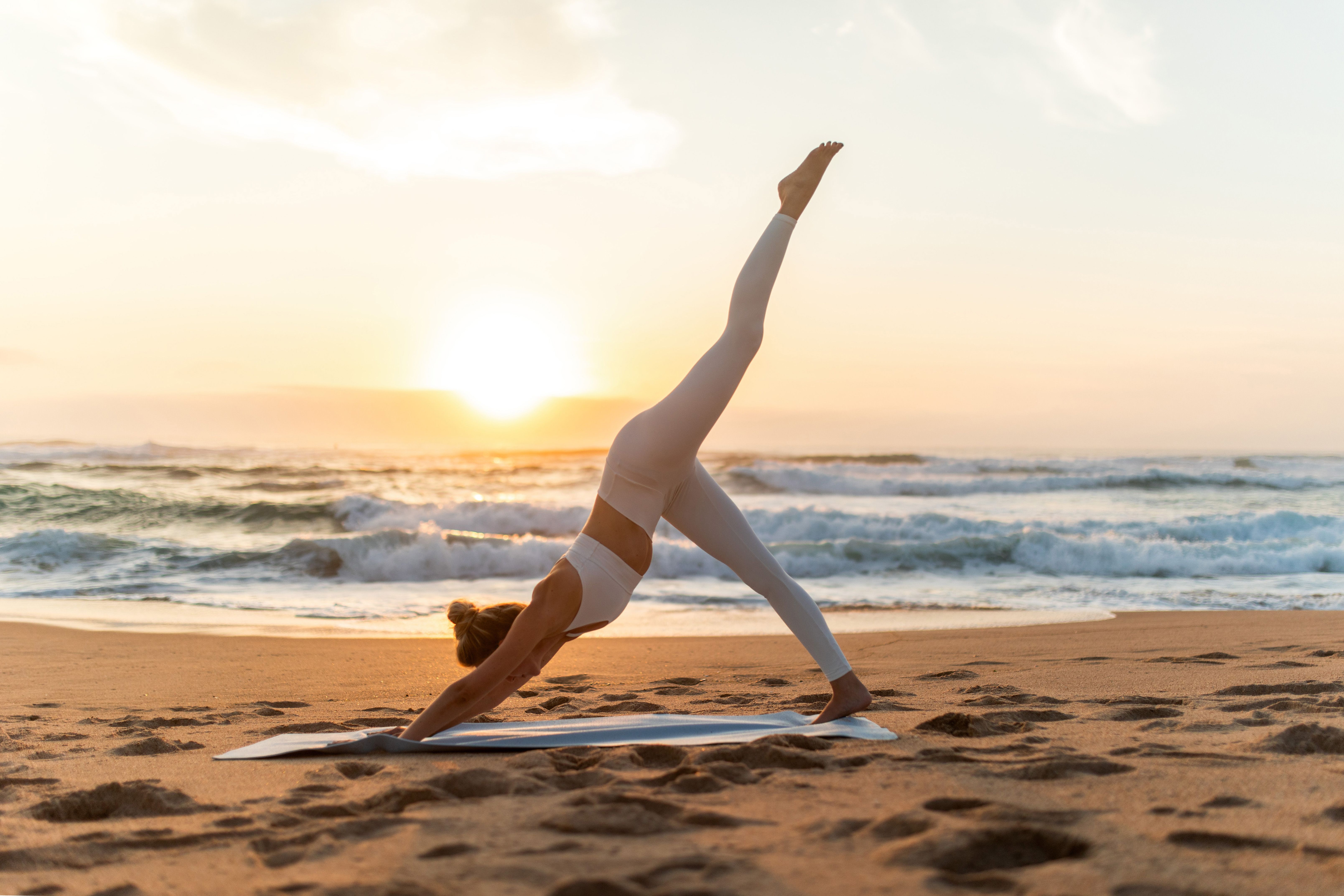 beach yoga