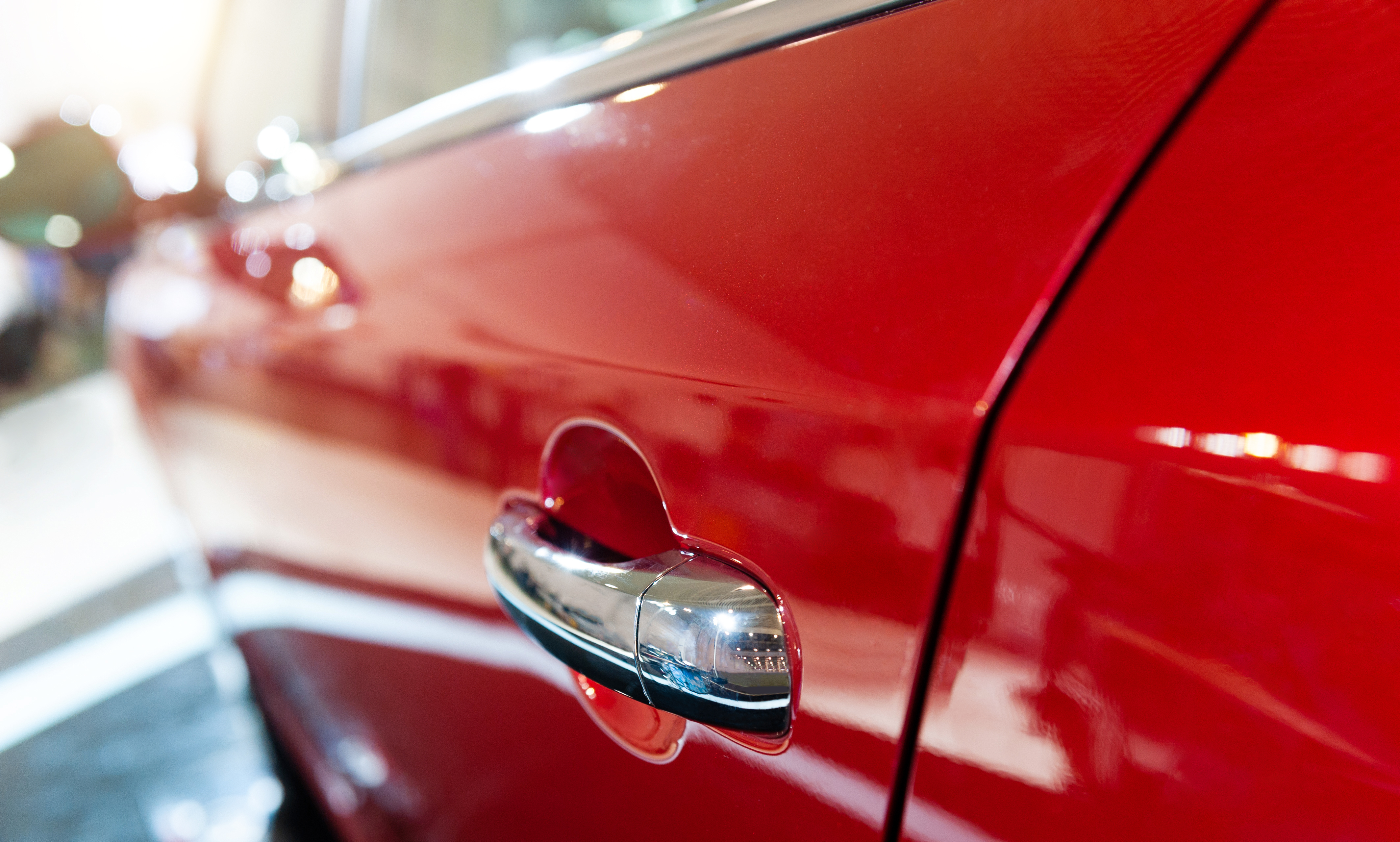 Detail view of a luxury car Detail view of a luxury car