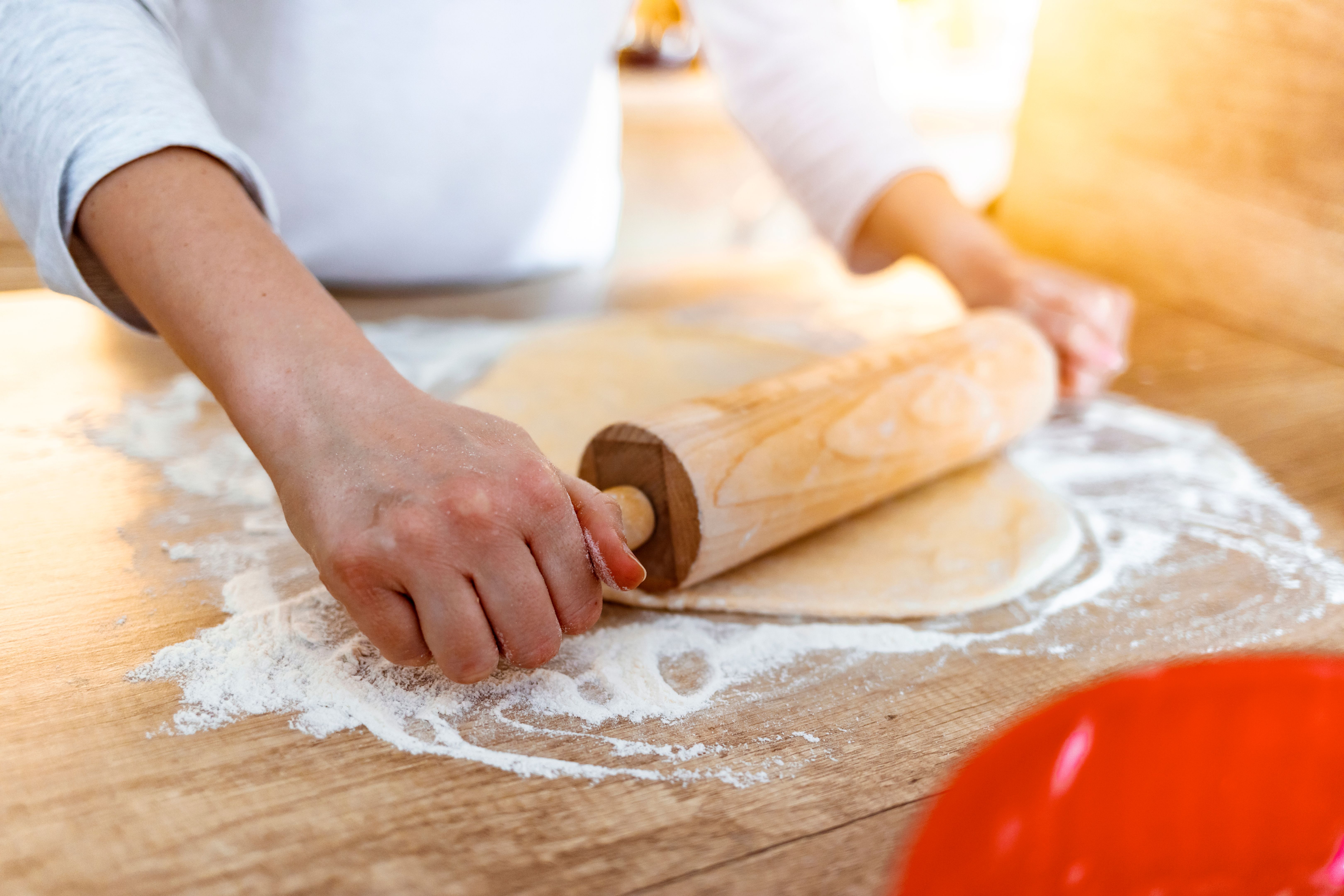 rolling pasta dough