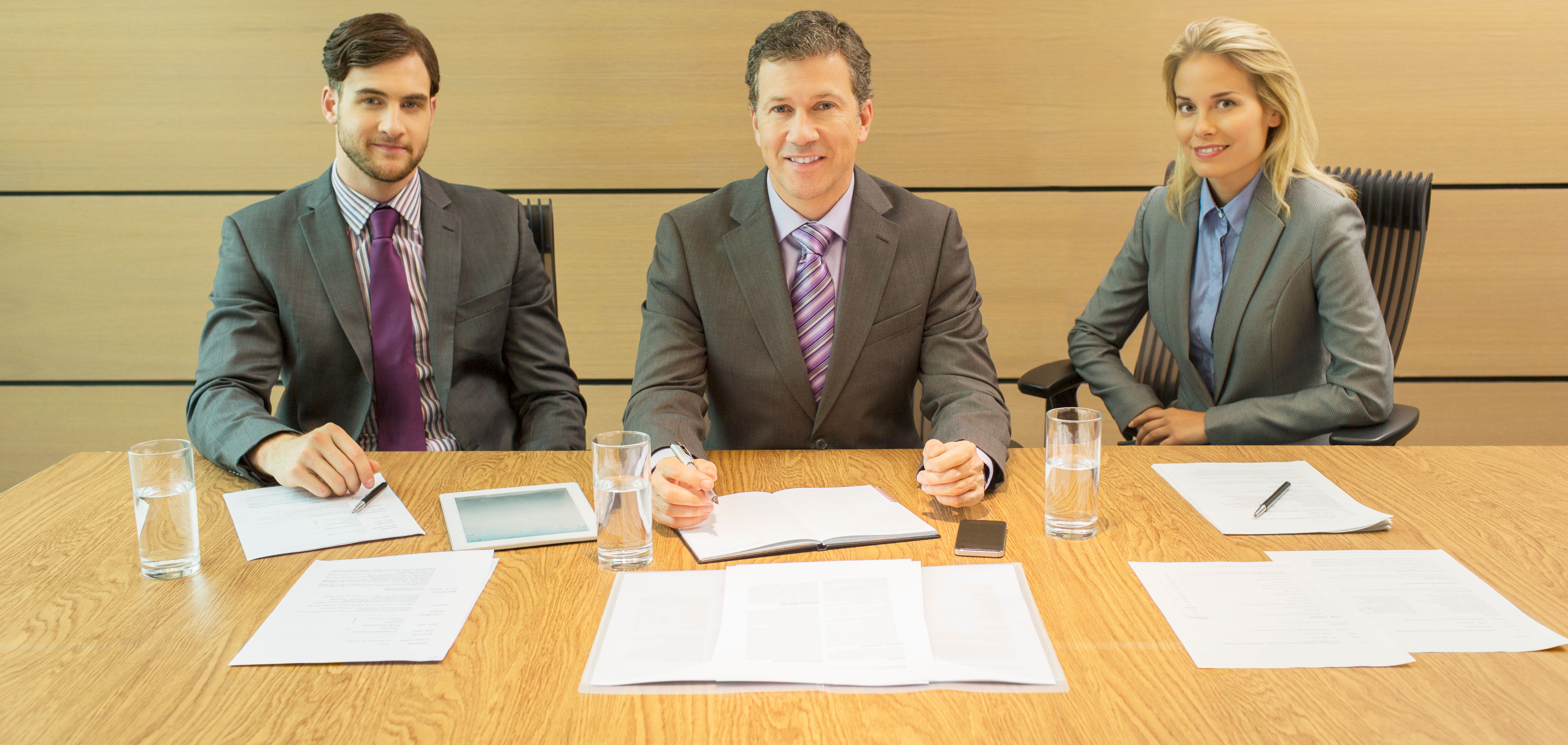 Business people sitting in meeting