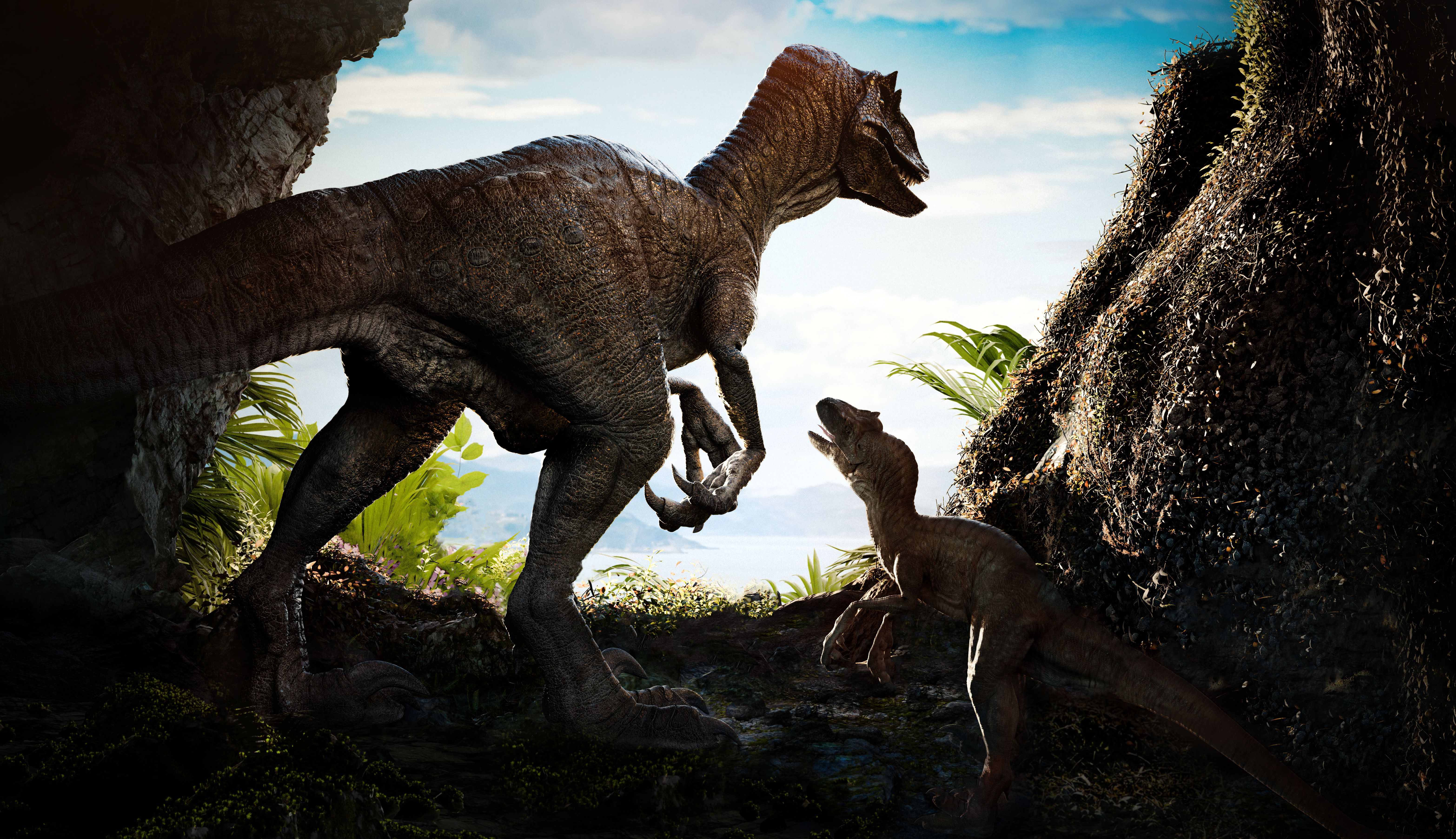 dinosaur festival setup