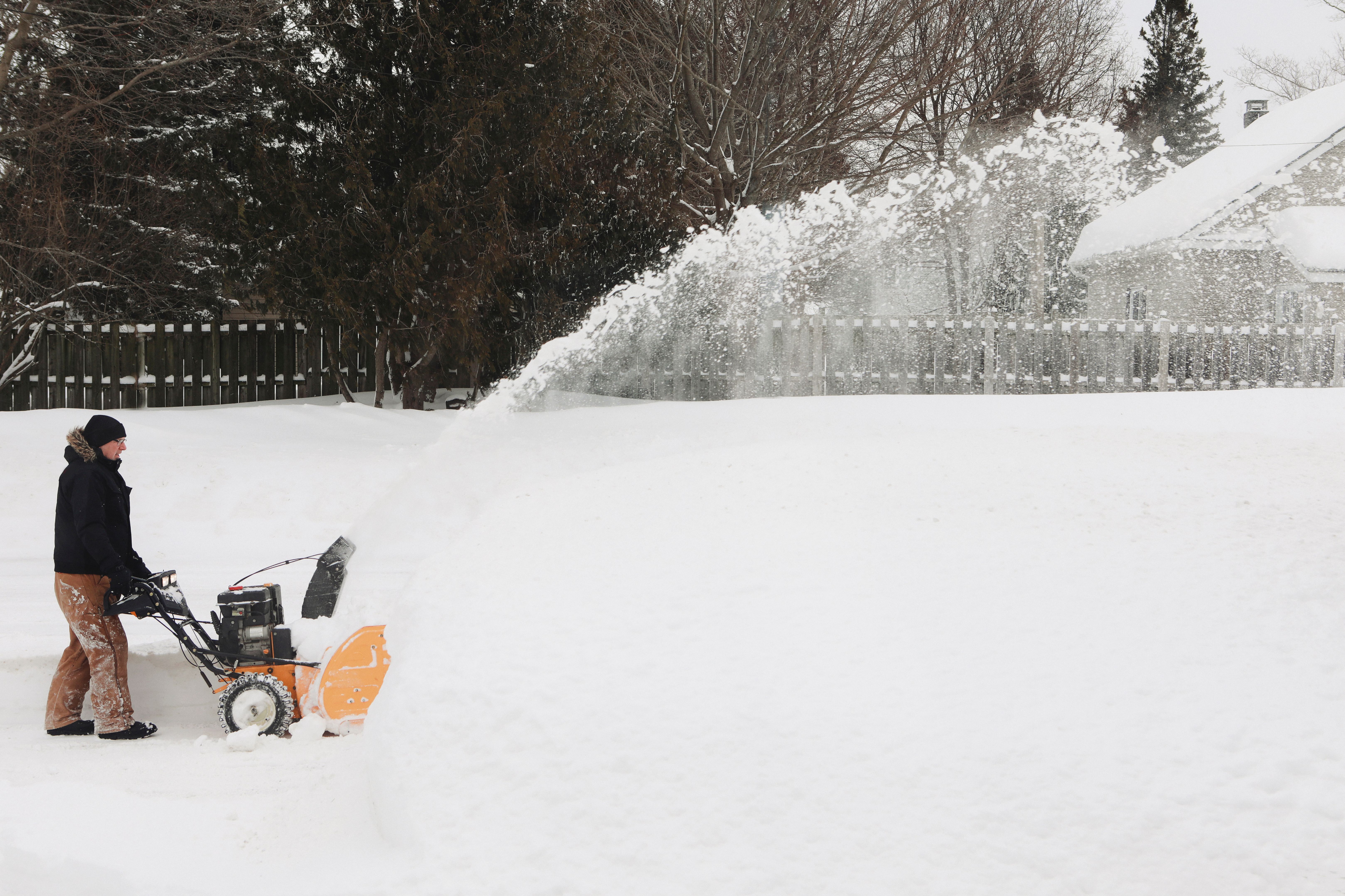 snowblower in action