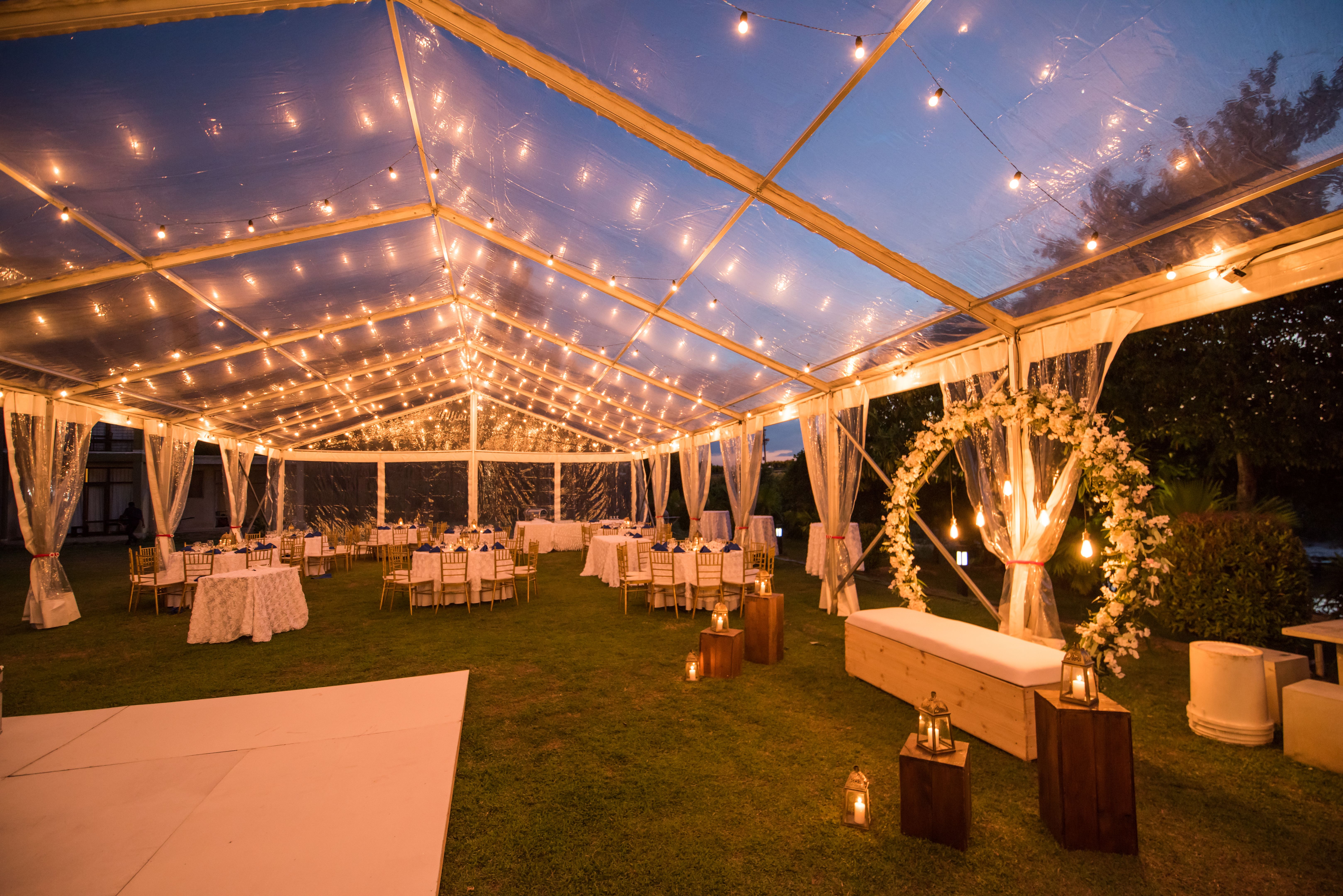 wedding tent setup