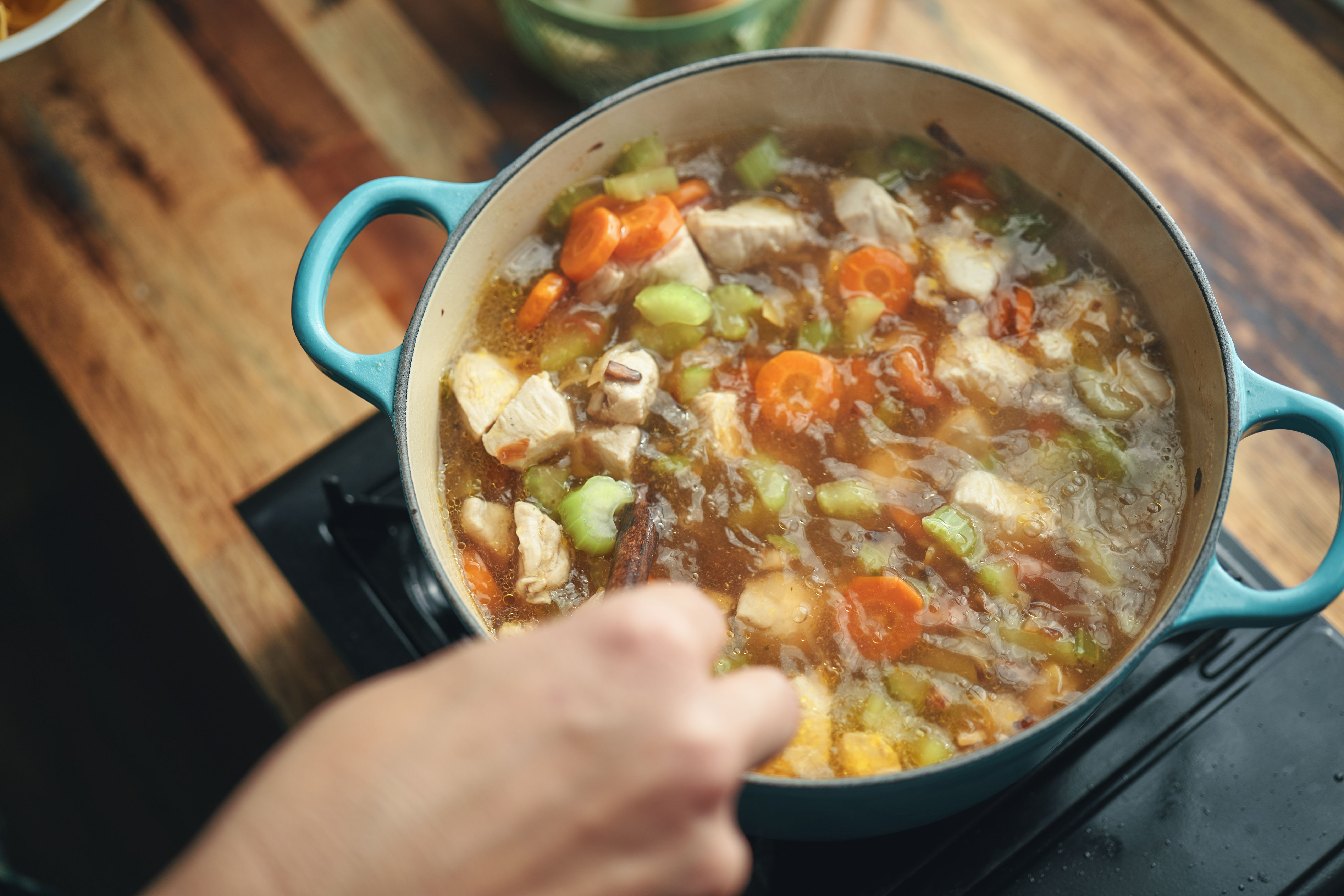 chicken soup preparation