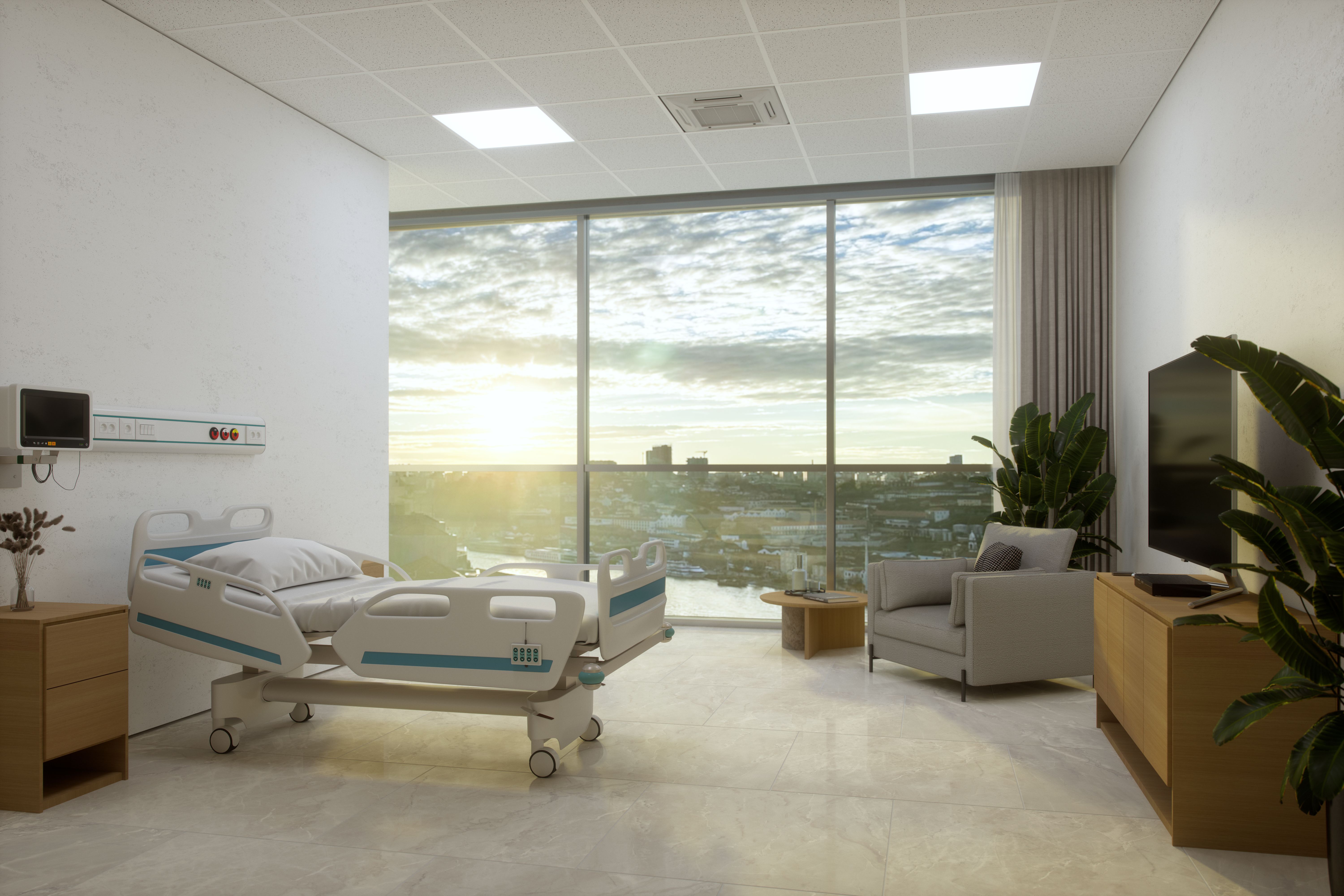 comfortable hospital room