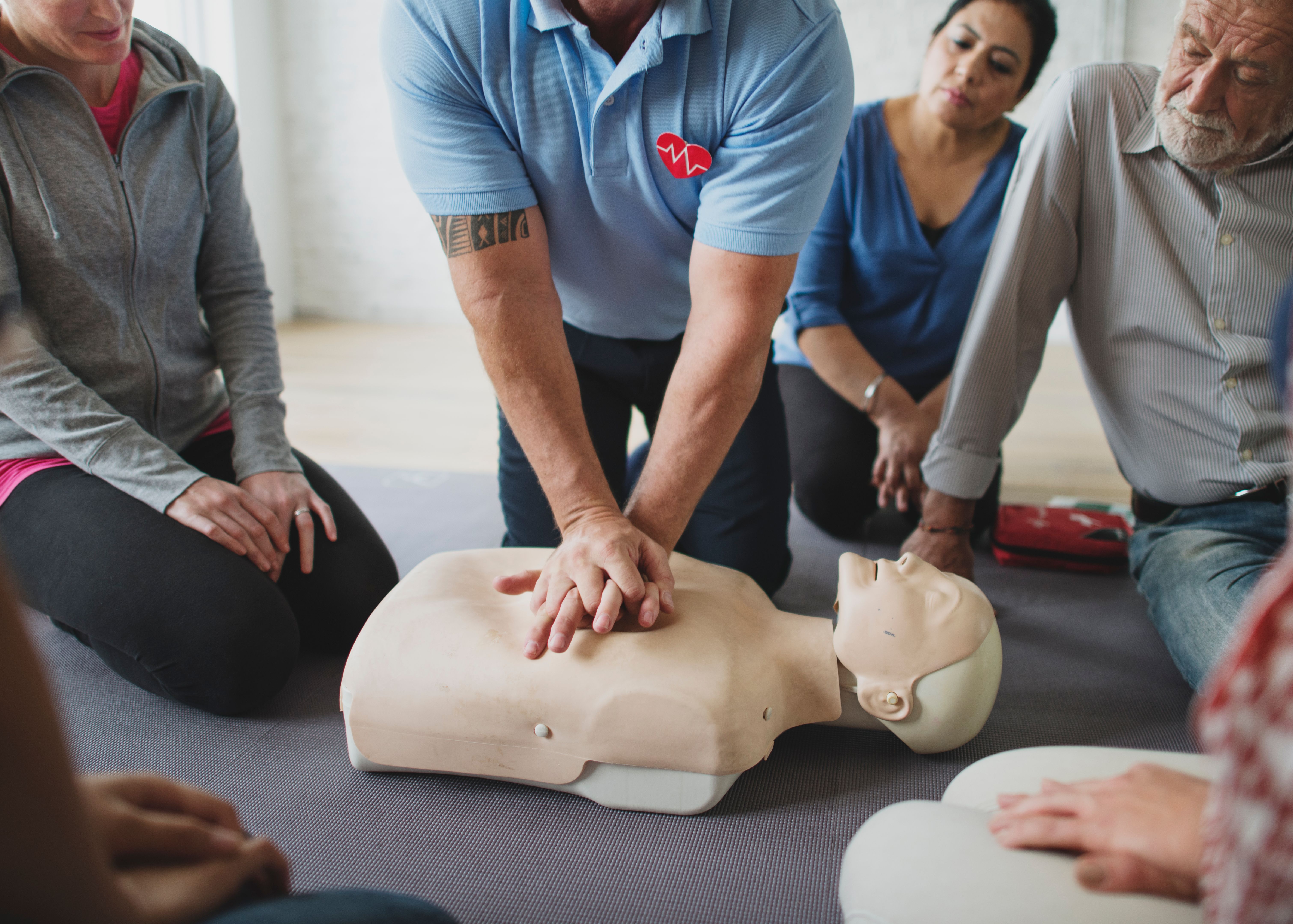 CPR First Aid Training Concept