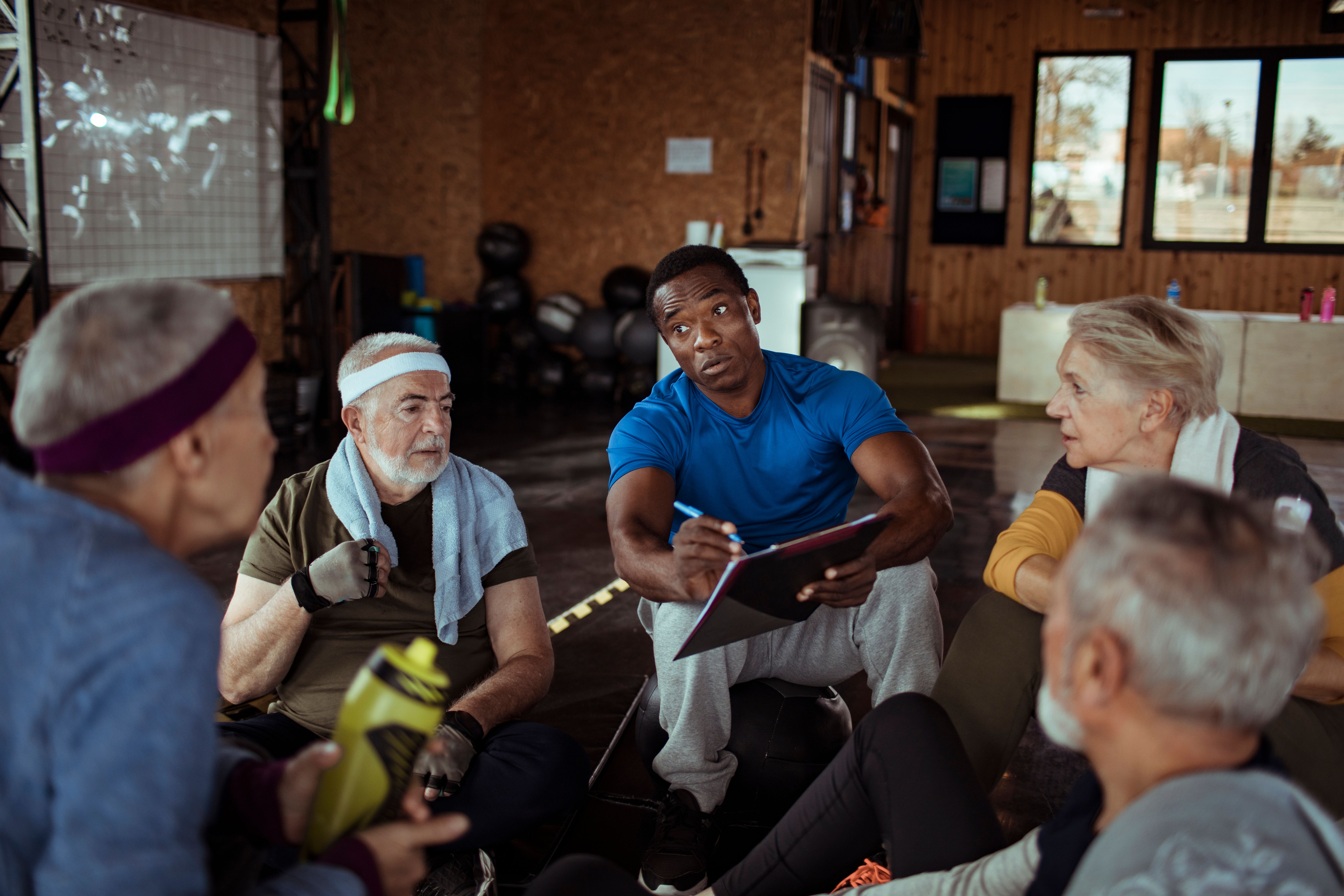 people discussing sports