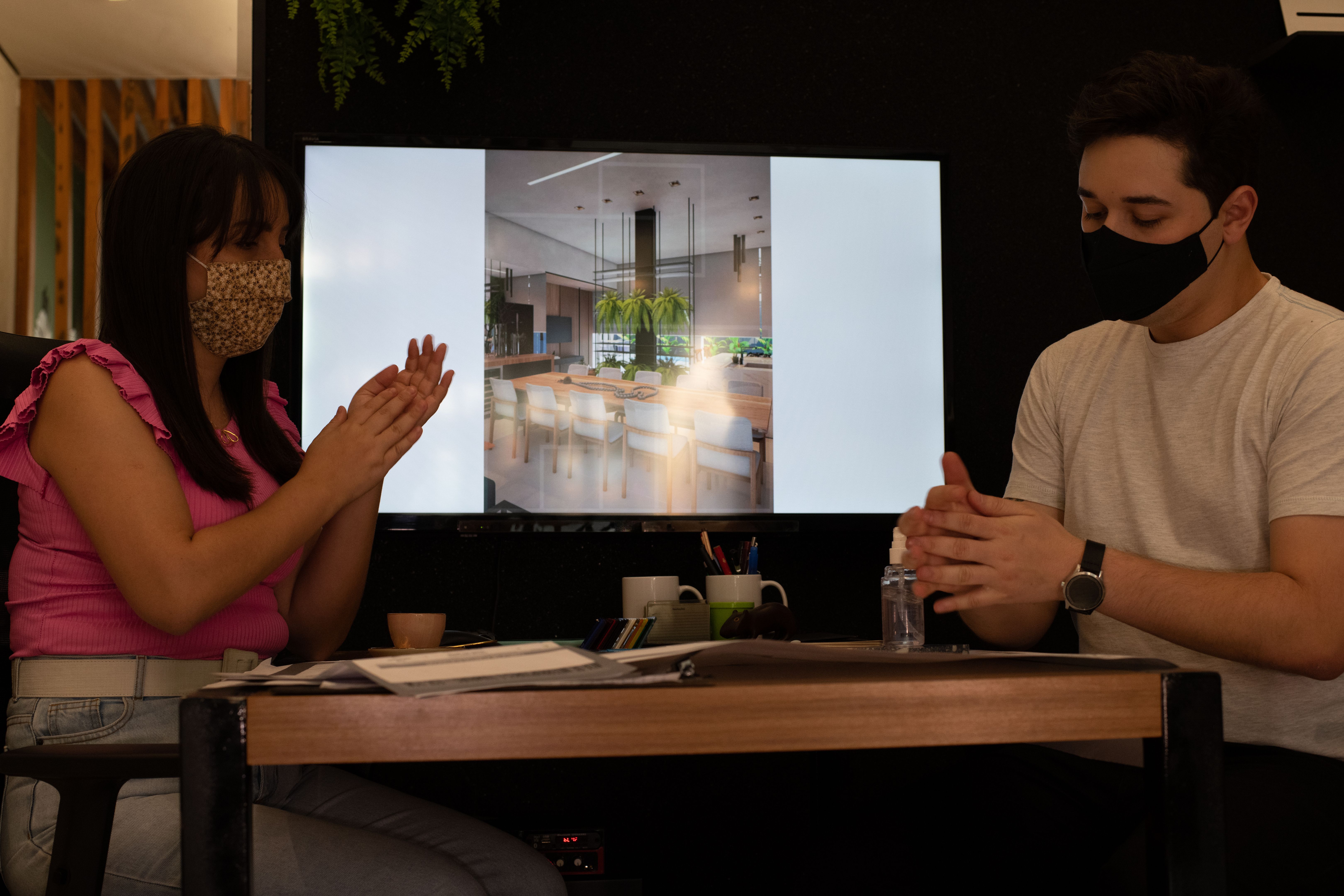 reuniao arquiteto cliente