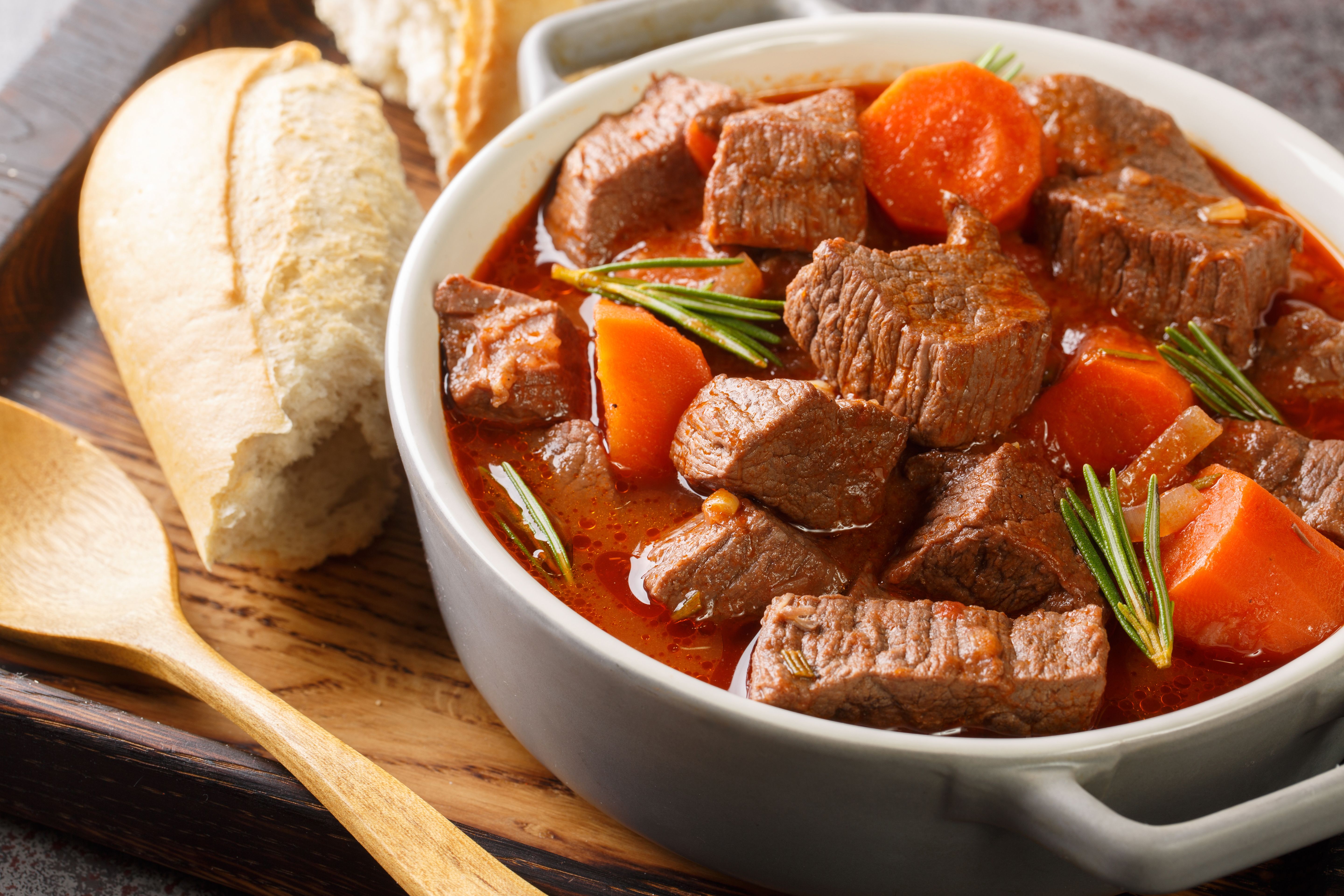 serving beef stew