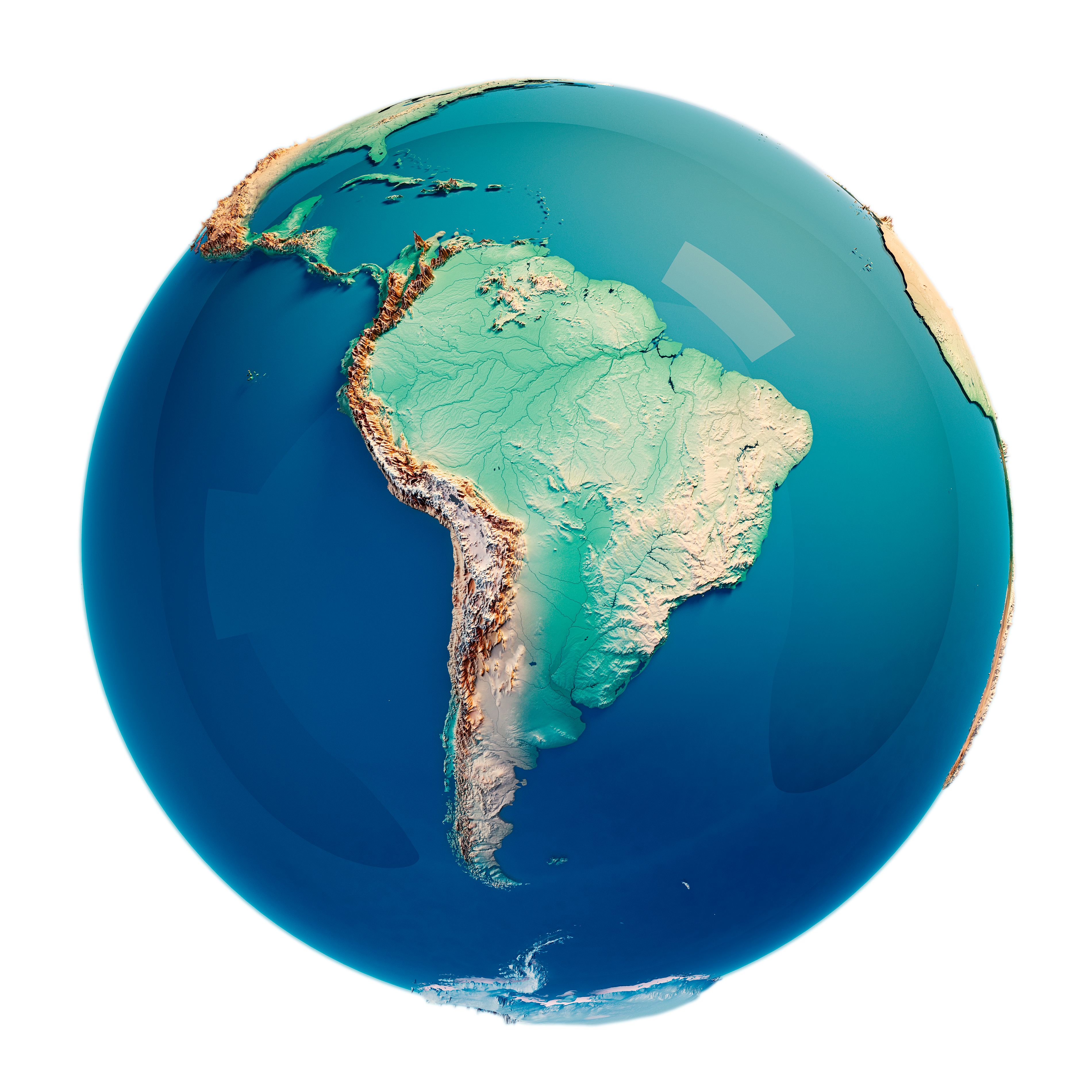 South America 3D Render Planet Earth South America 3D Render Planet Earth