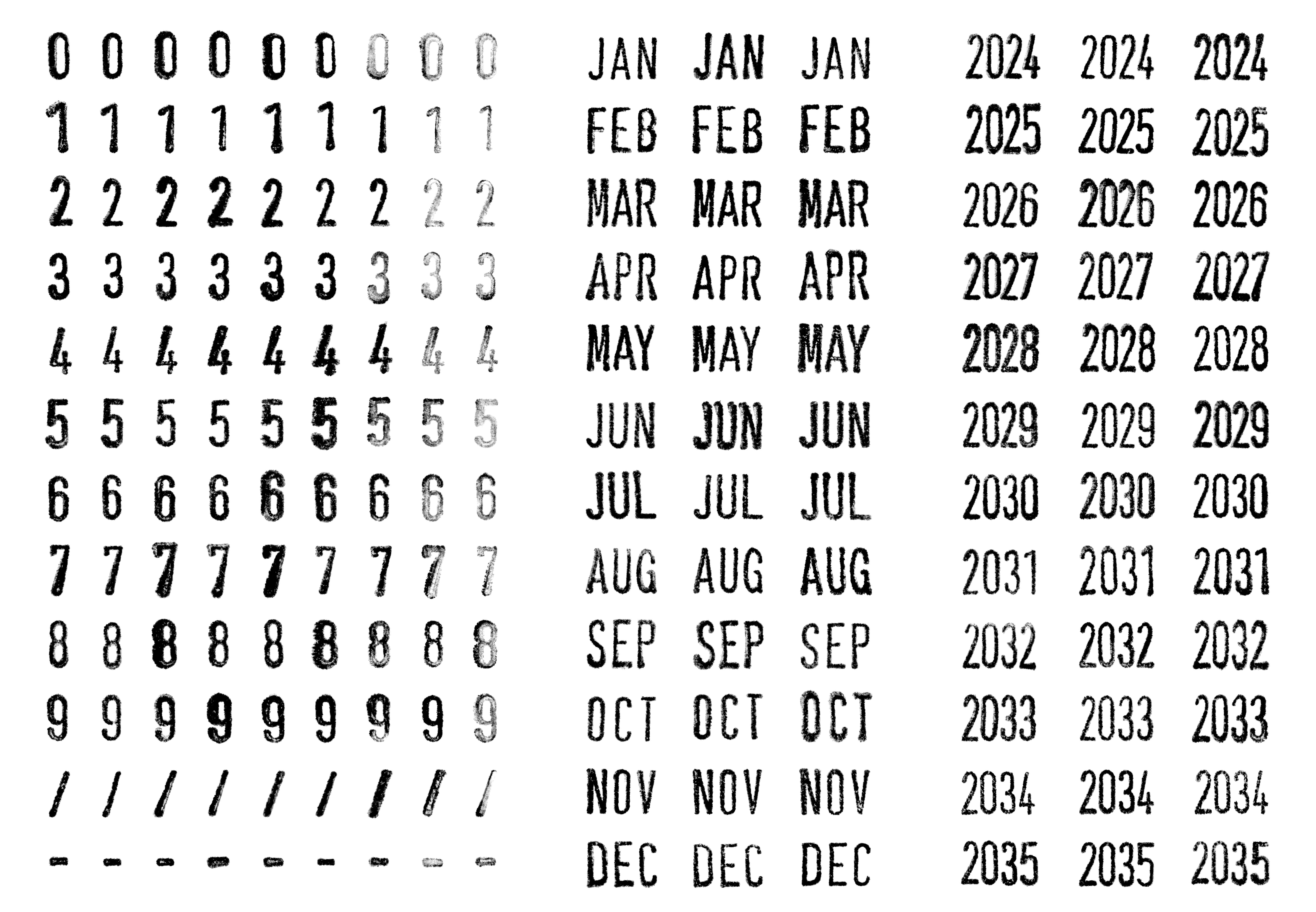 calendar dates