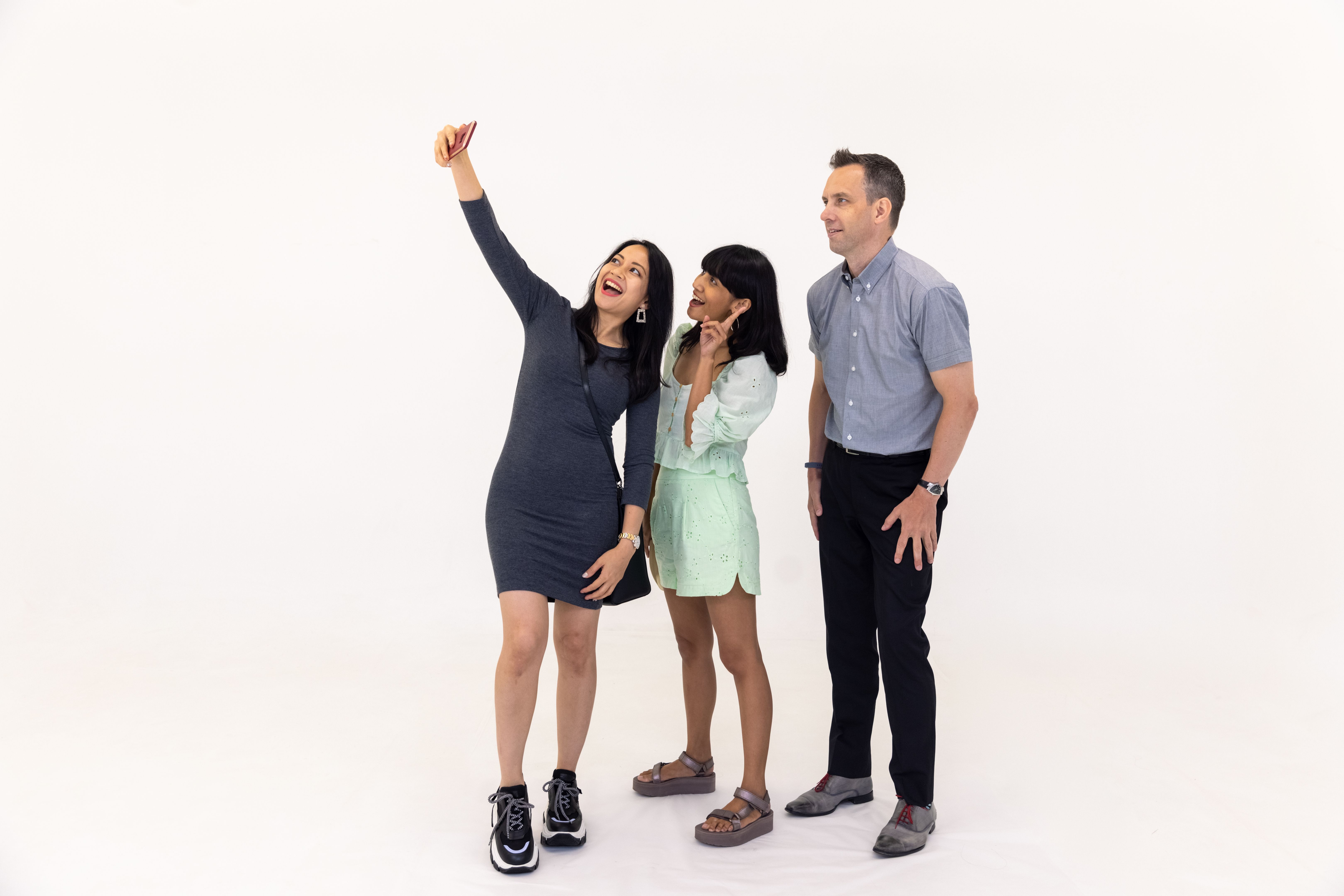 people using selfie booth