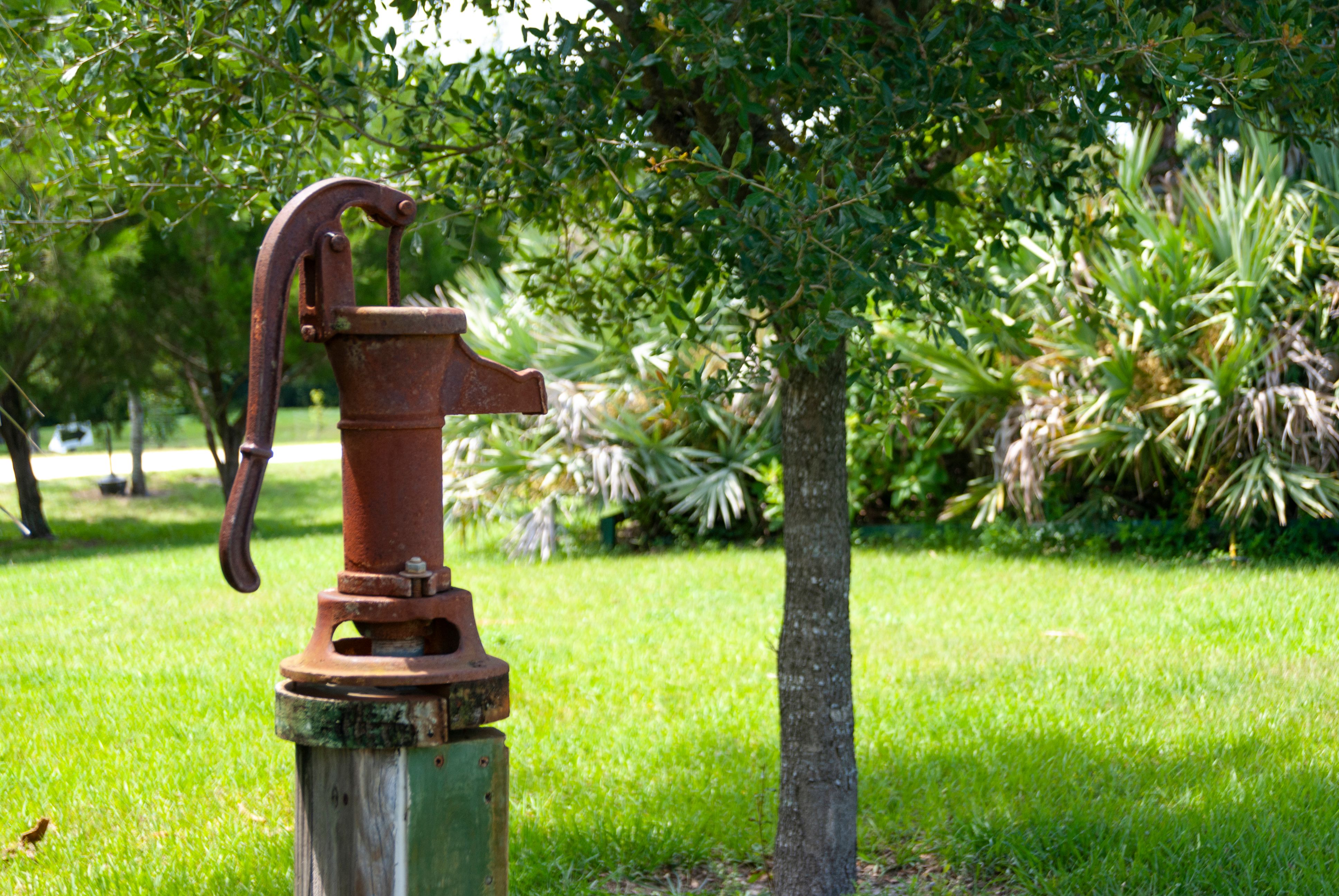 Old Water Pump in Garden
