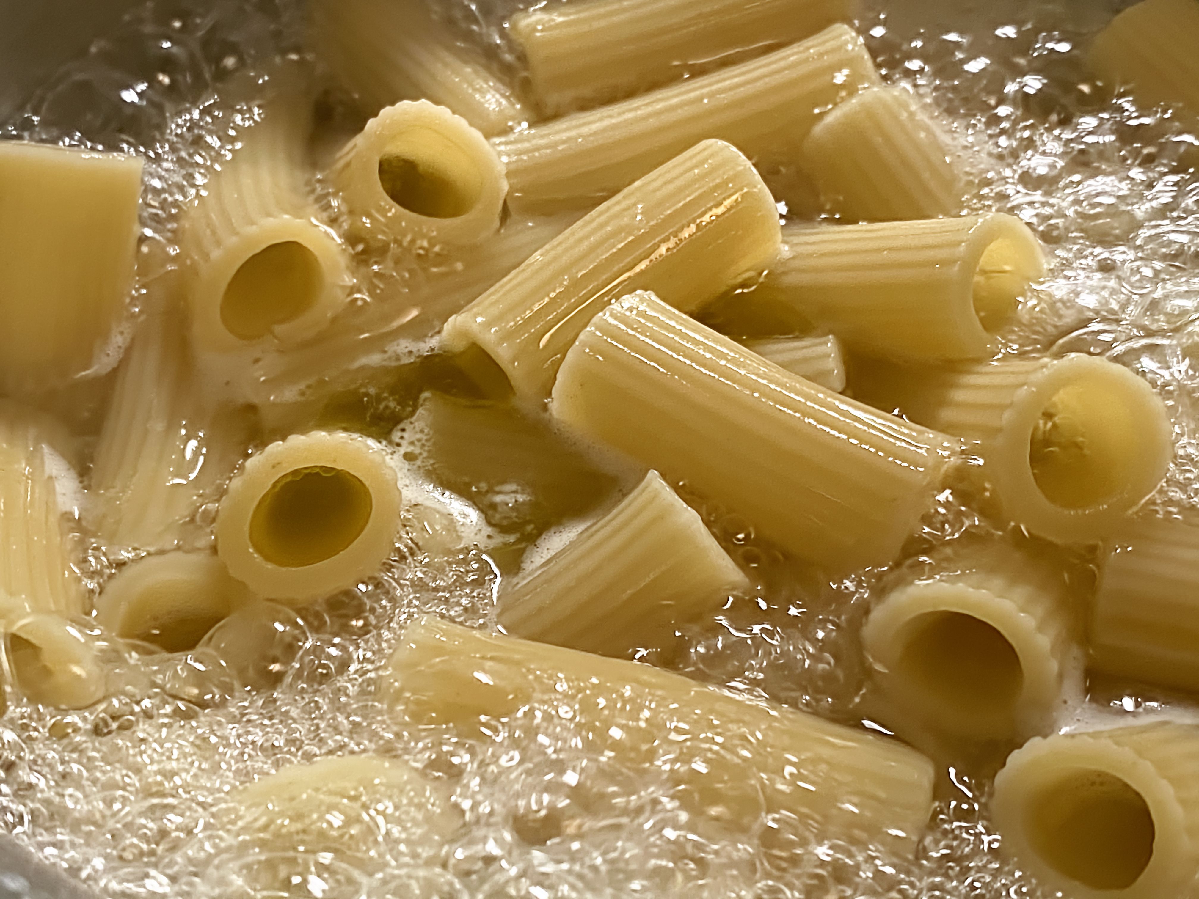 boiling pasta water