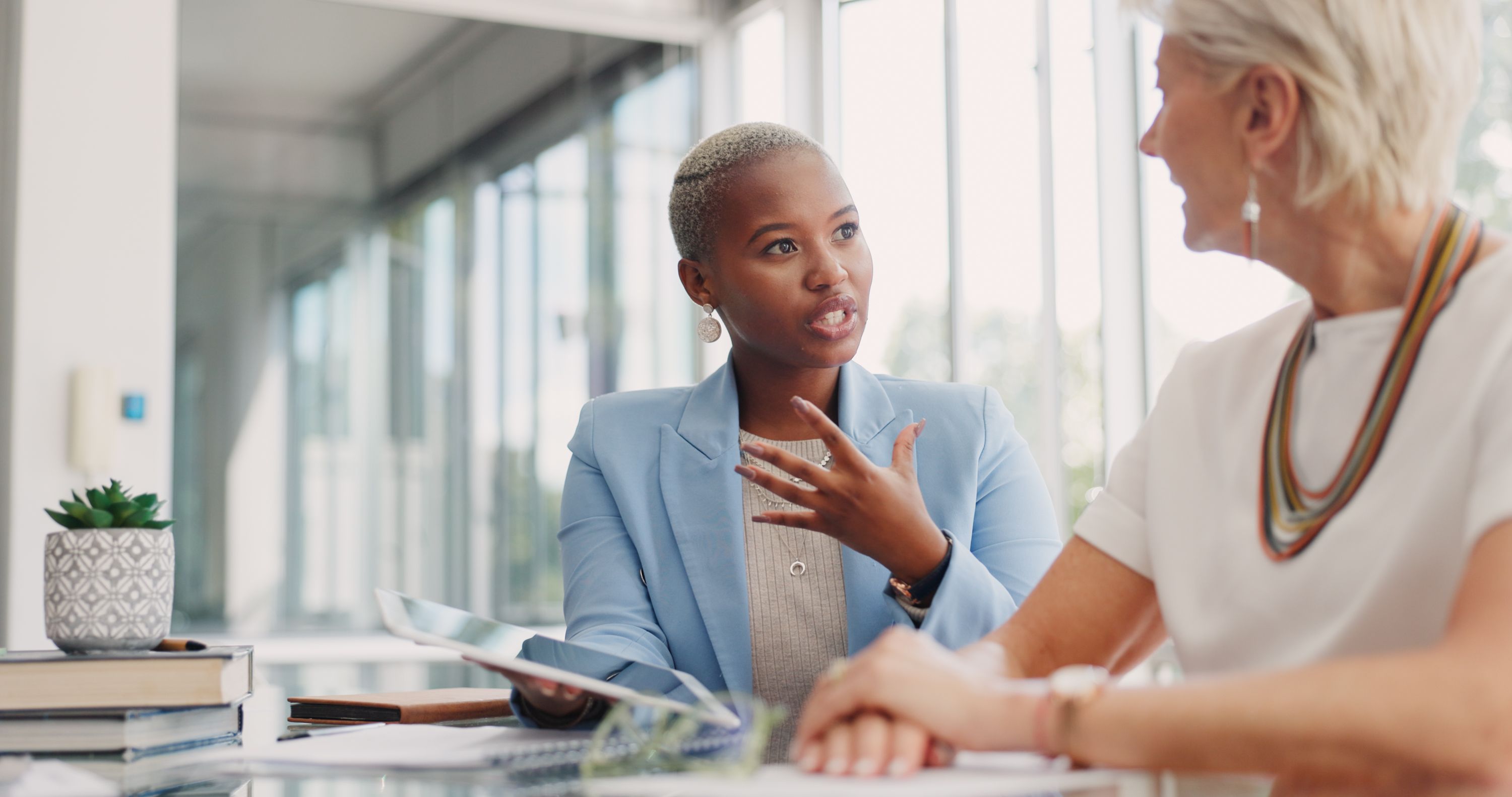 business consultant meeting