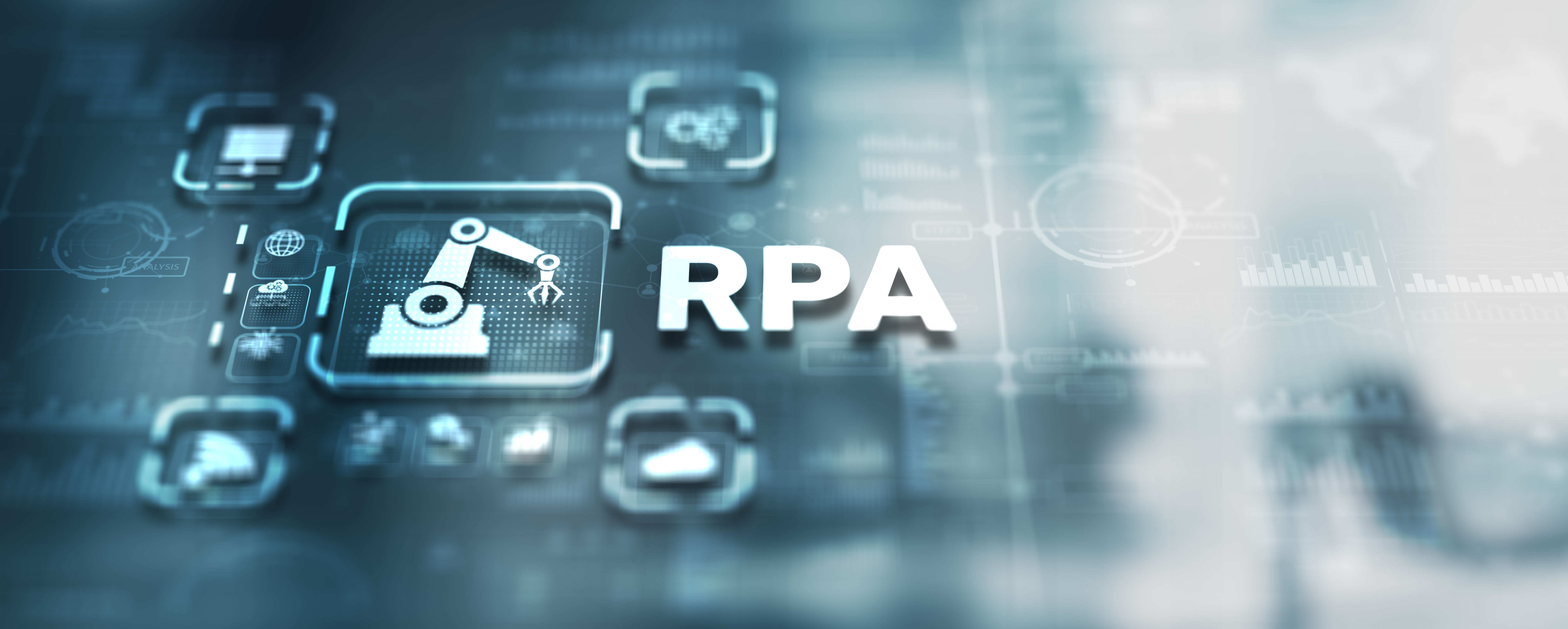 RPA Robotic Process Automation 2024. Chat GPT new Technology Innovation concept
