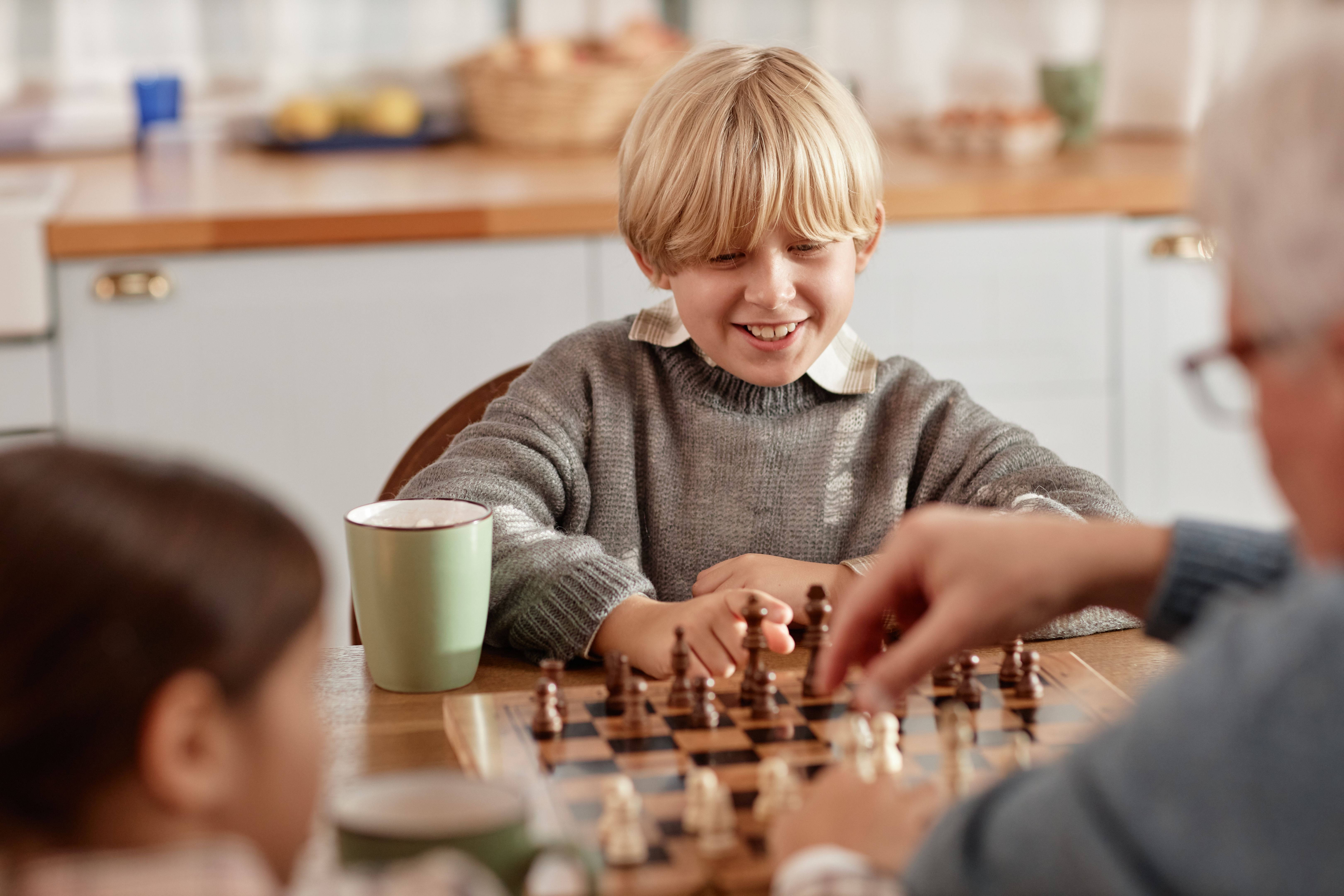 children playing chess