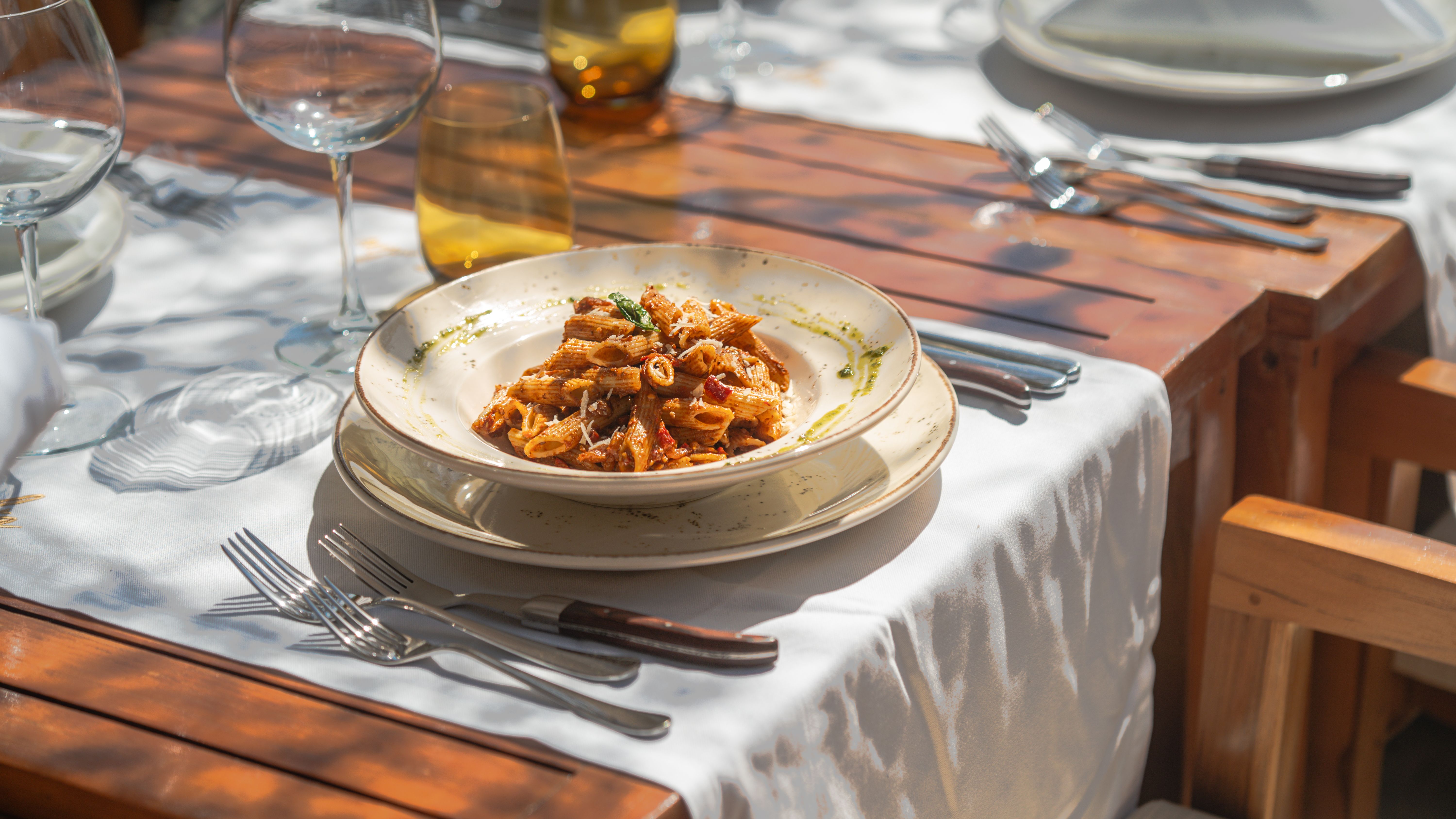 plated pasta