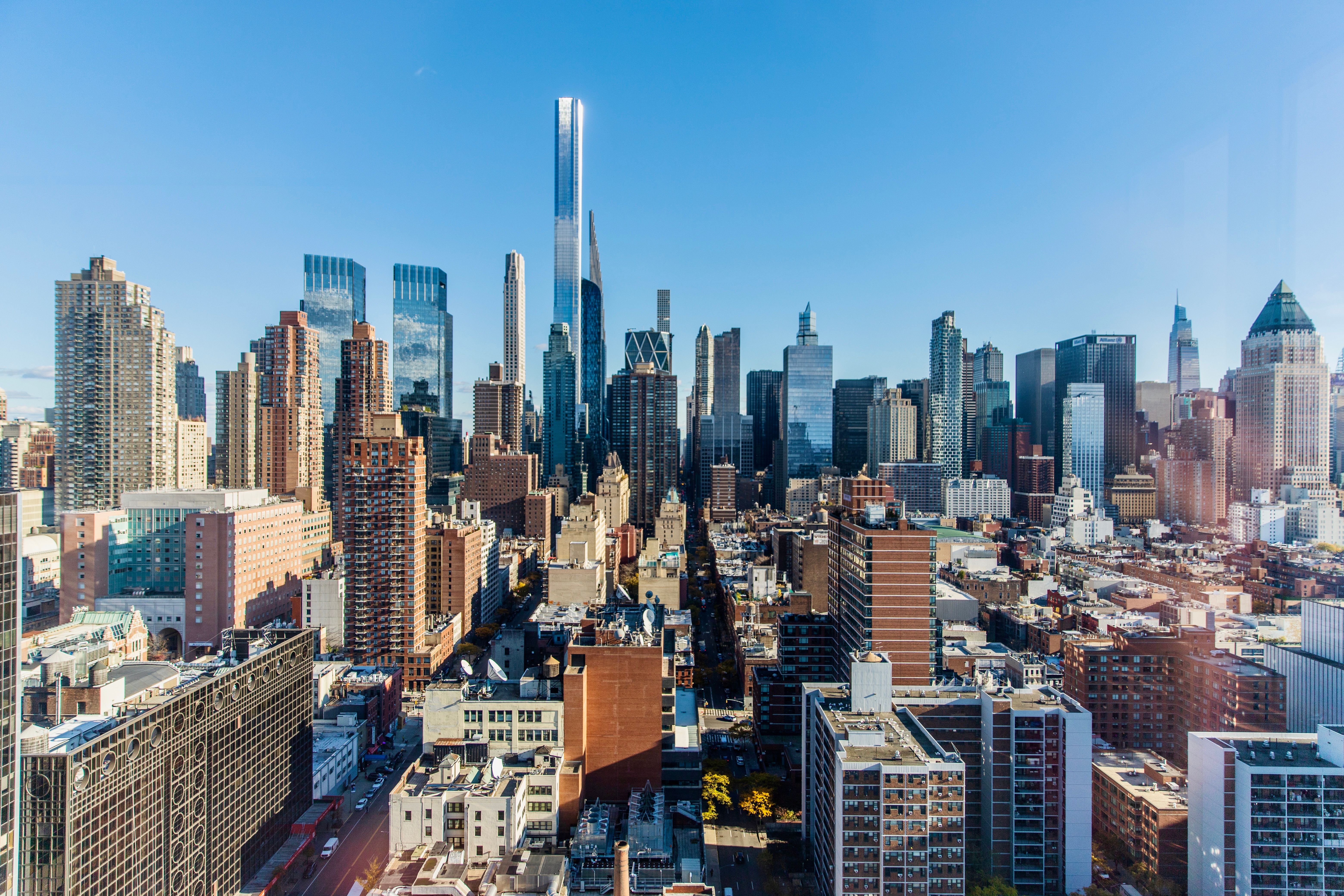 aerial view cityscape