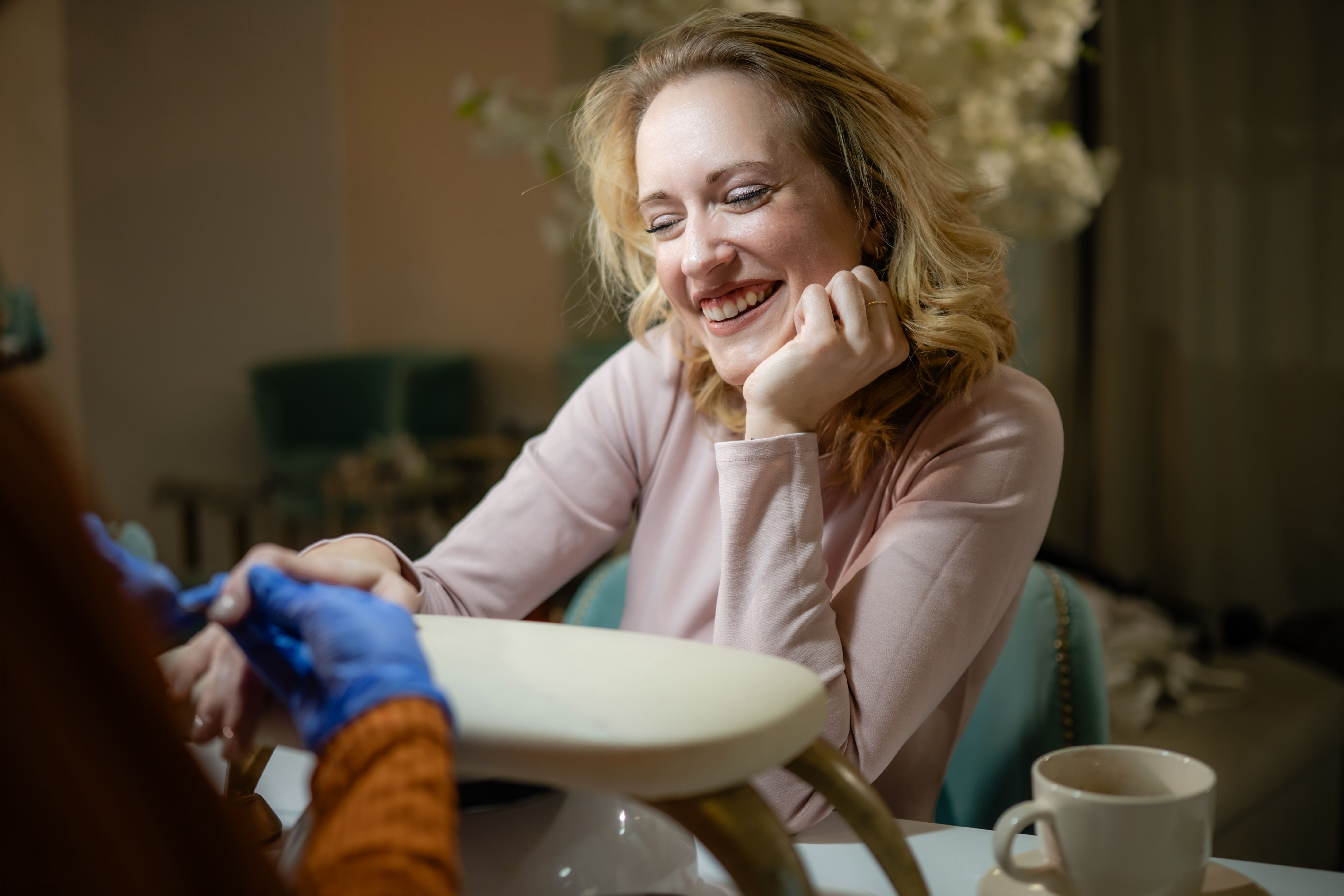 happy customer nails