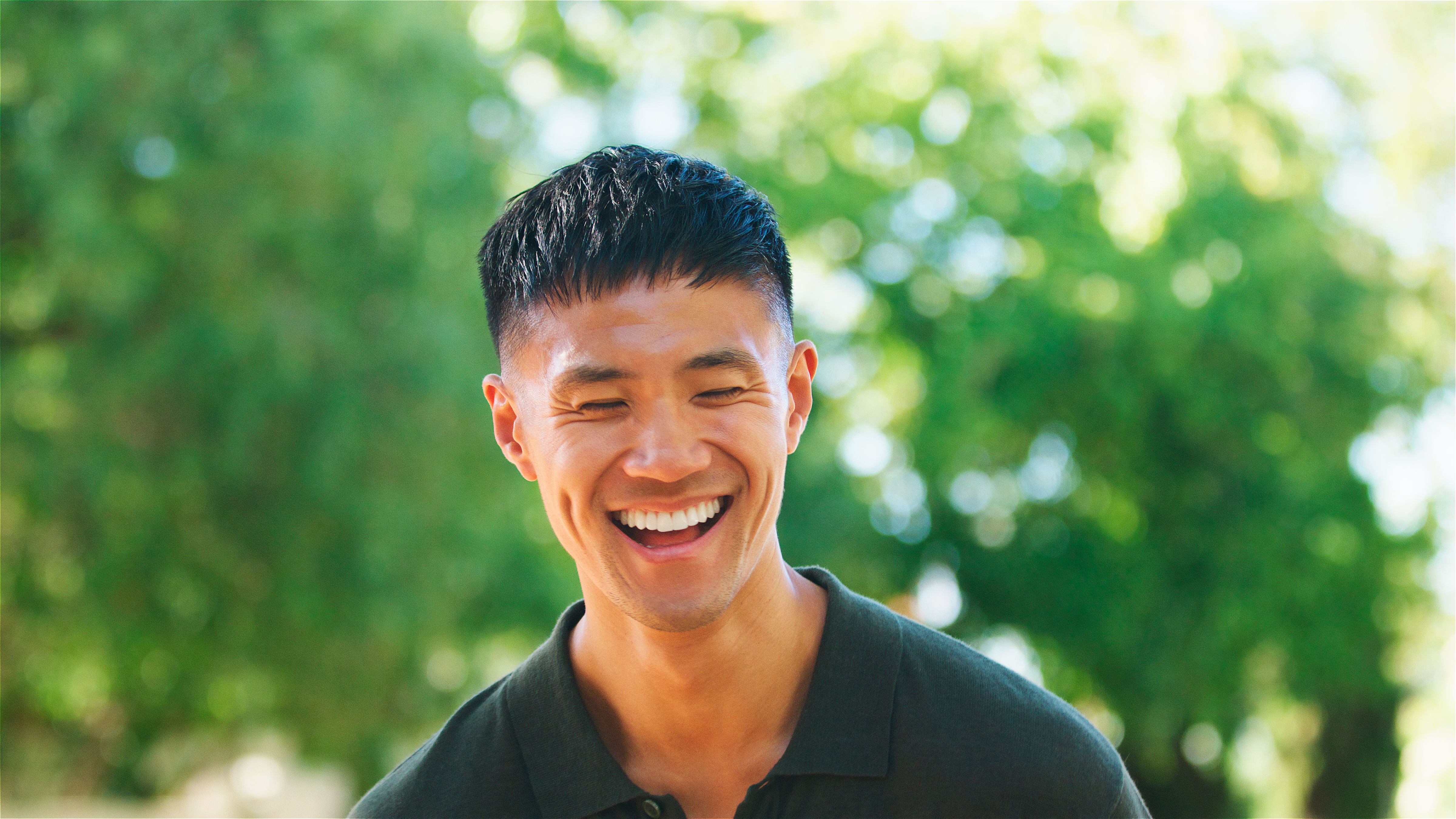 man laughing