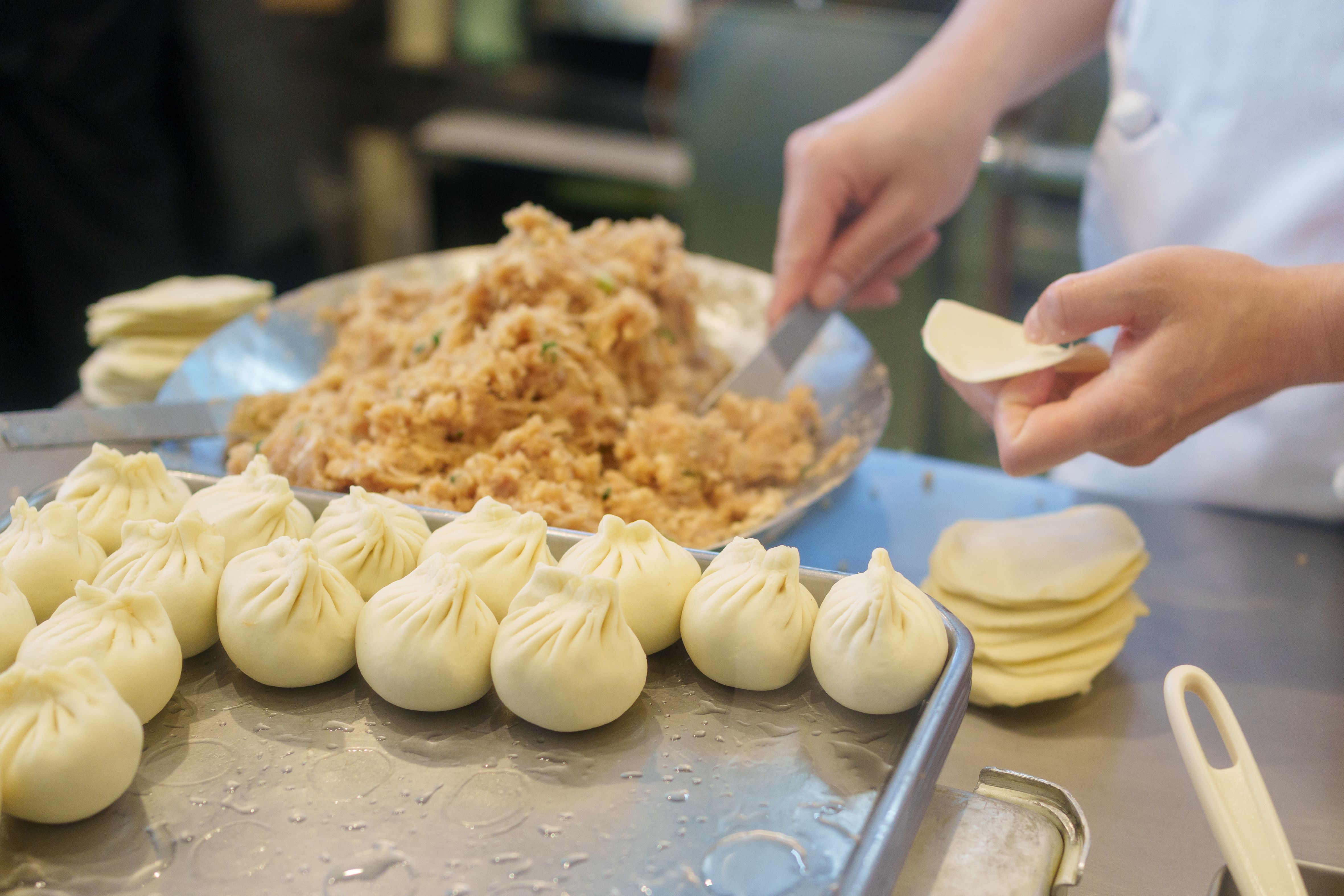 chef making dumplings