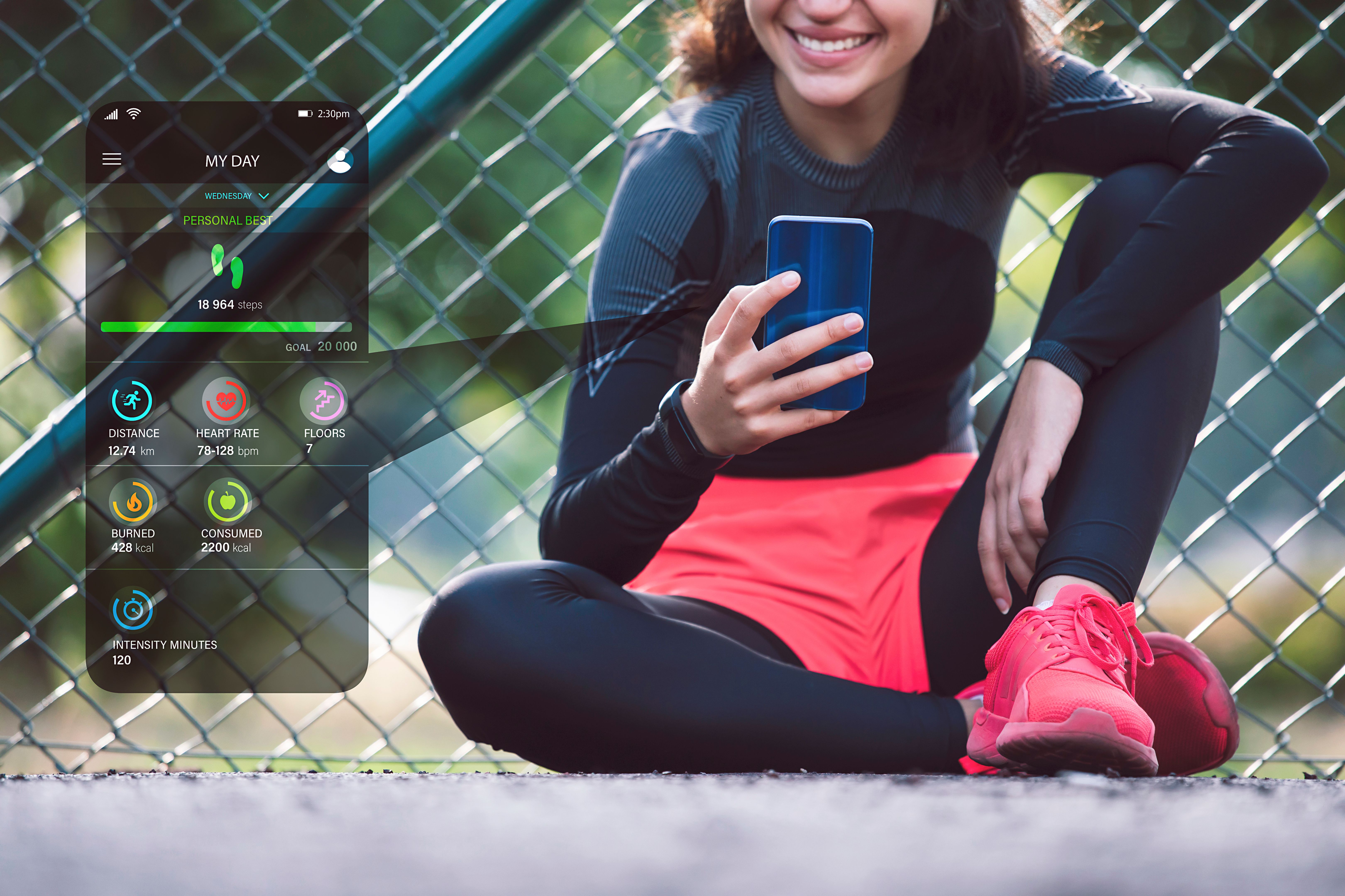 Smiling teenage girl doing sports in the city Smiling teenage girl doing sports in the city