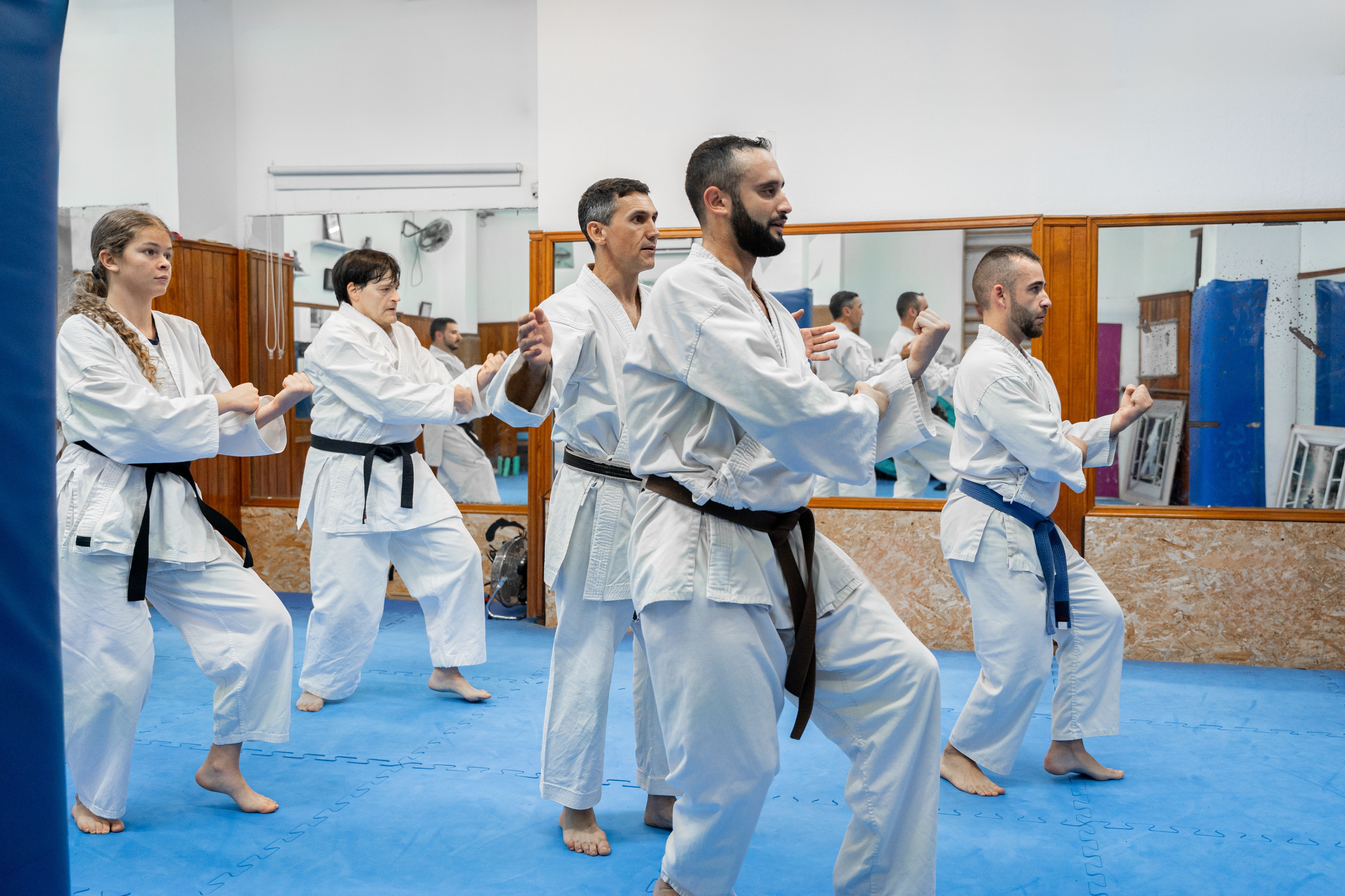 martial arts students
