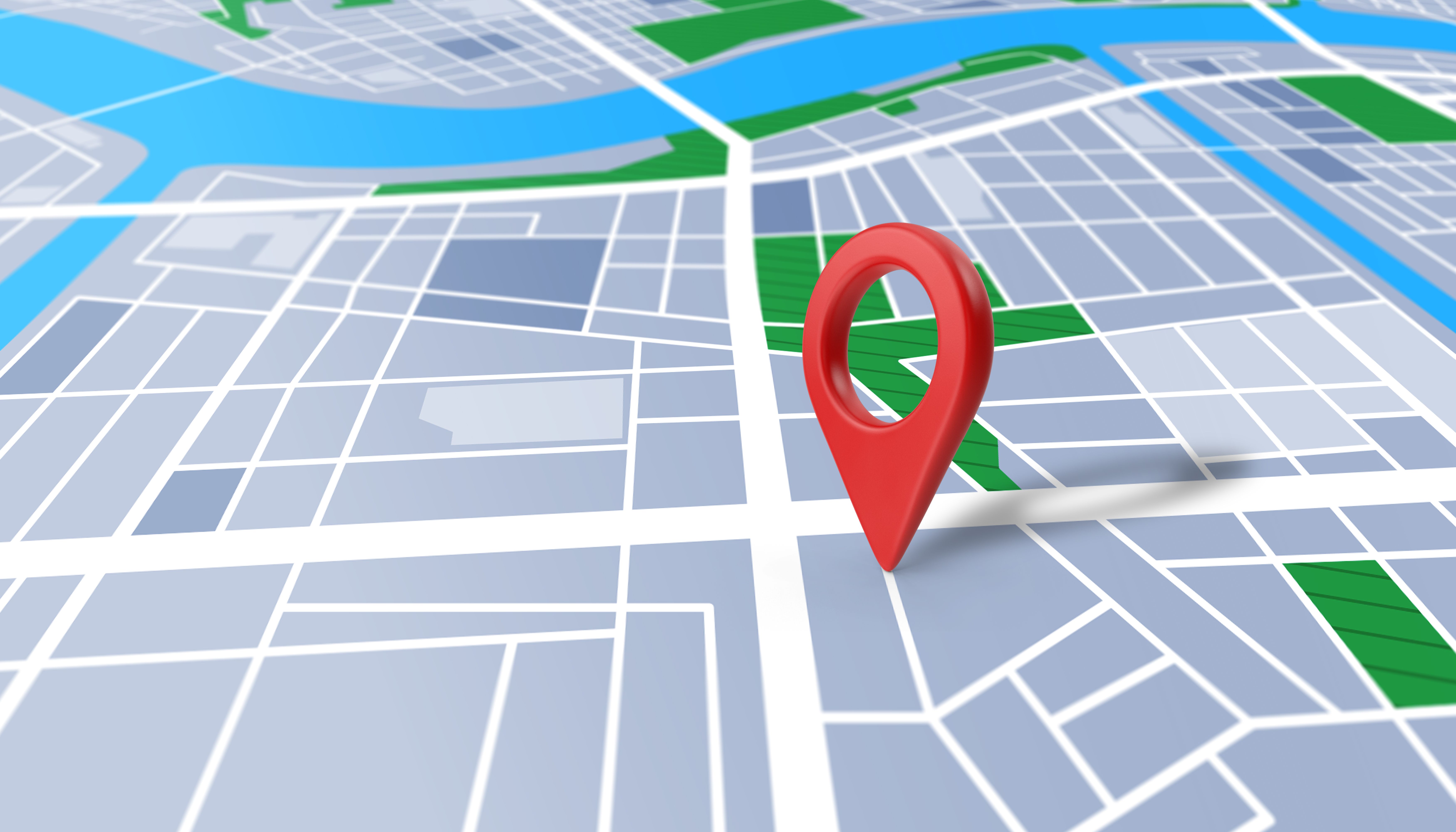 3D Map with Location Pin