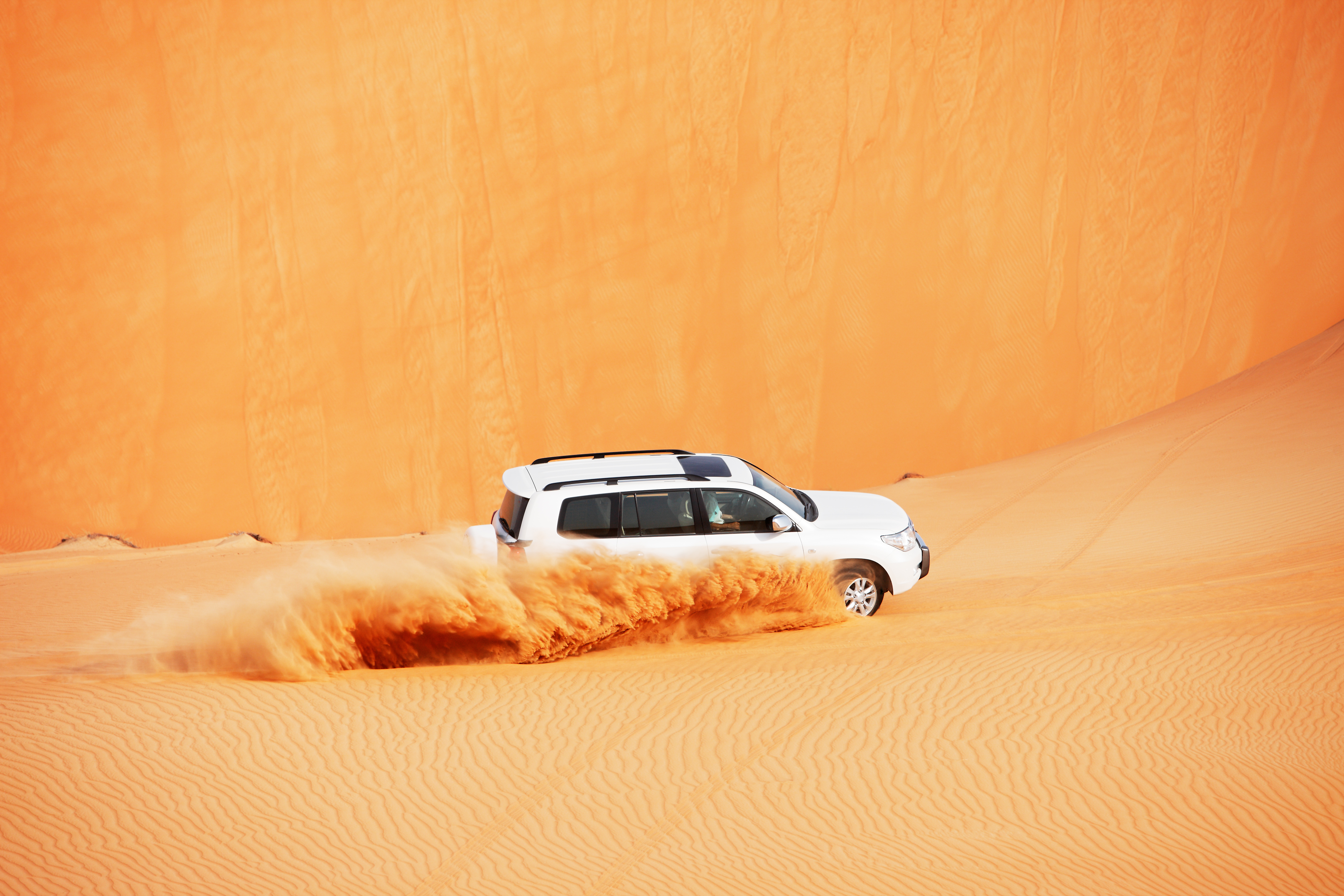 4x4 dune bashing is a popular sport of Arabian desert