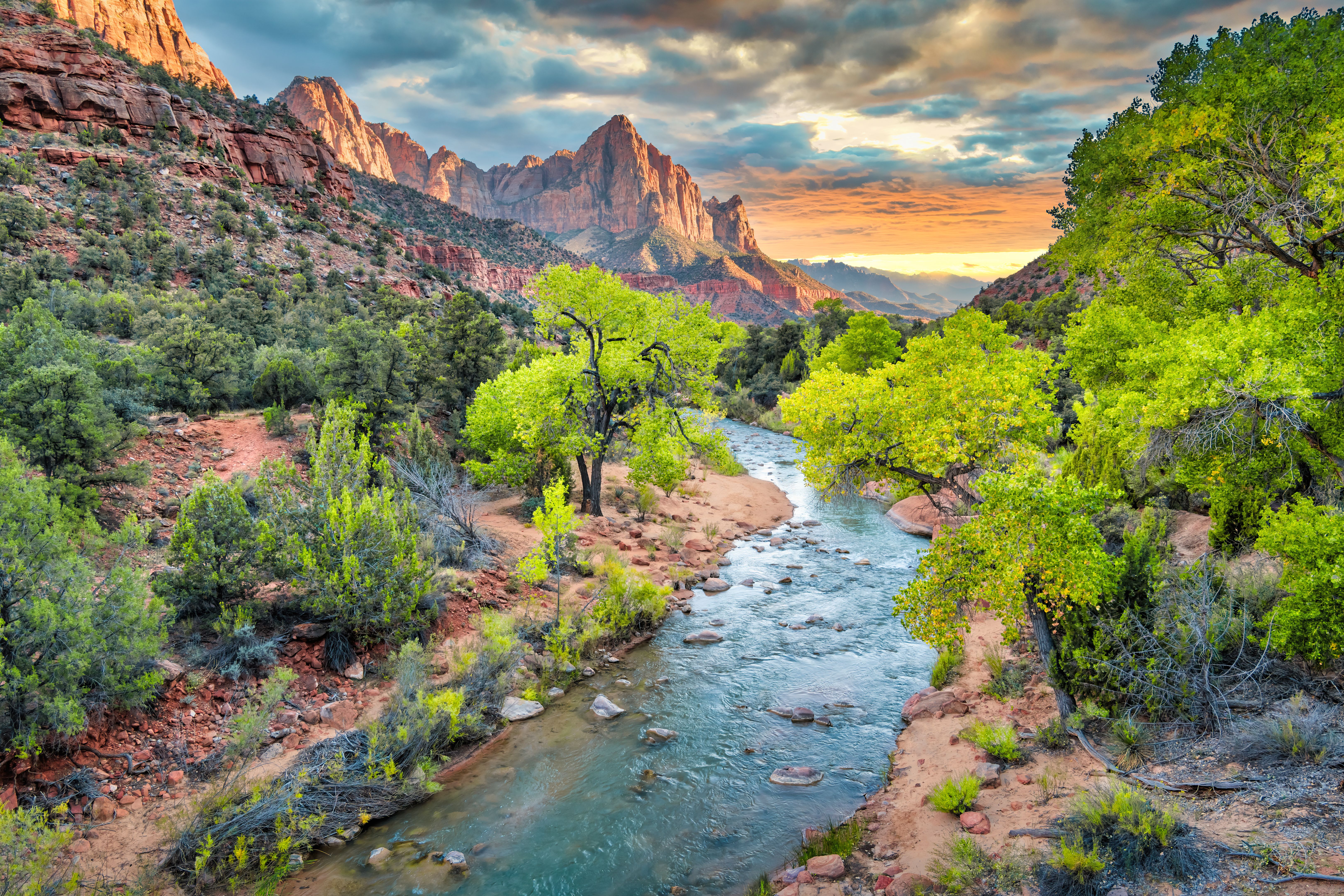 The Watchman Zion National Park Utah USA Sunset