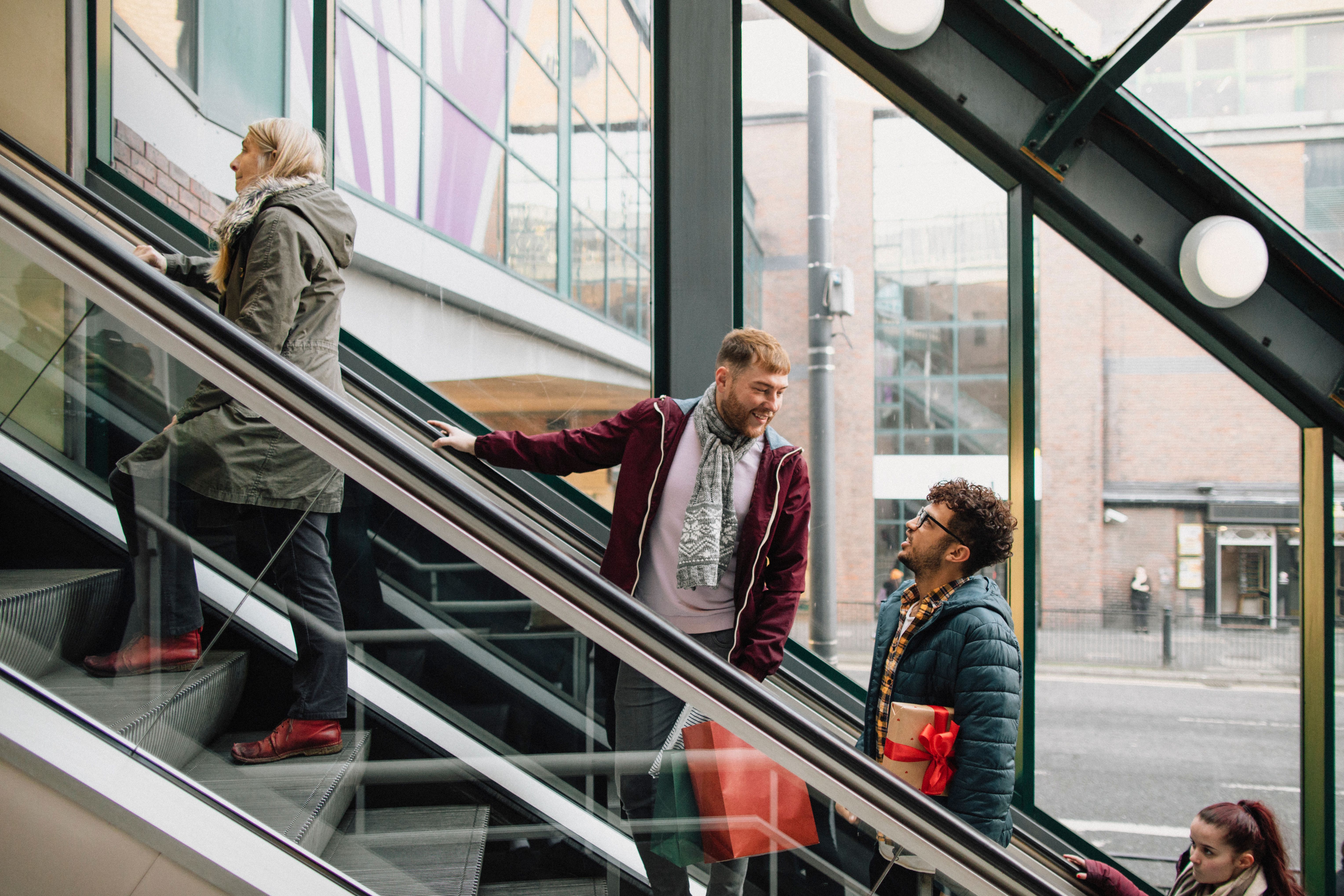 escalator in mall