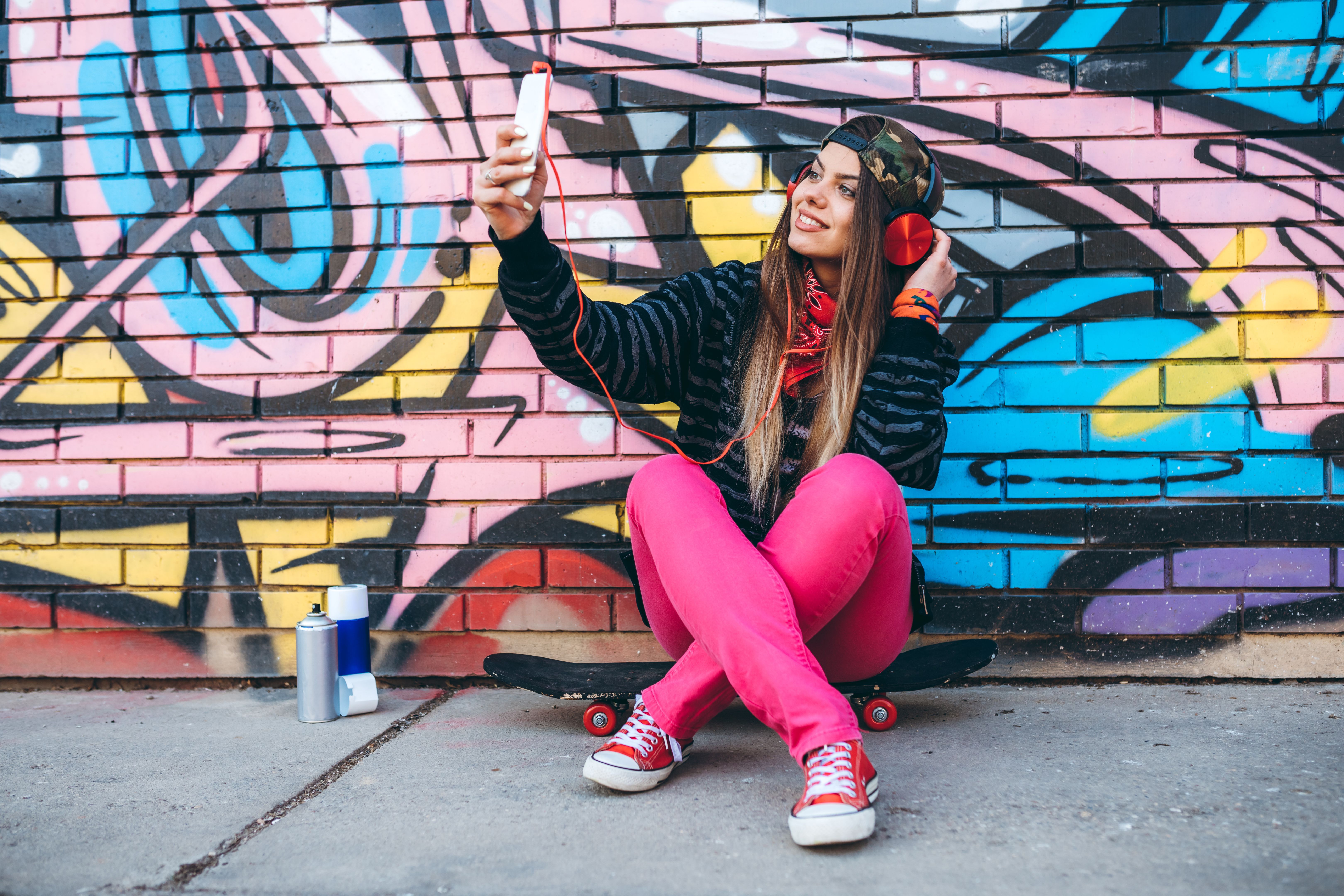 Selfies by the street art