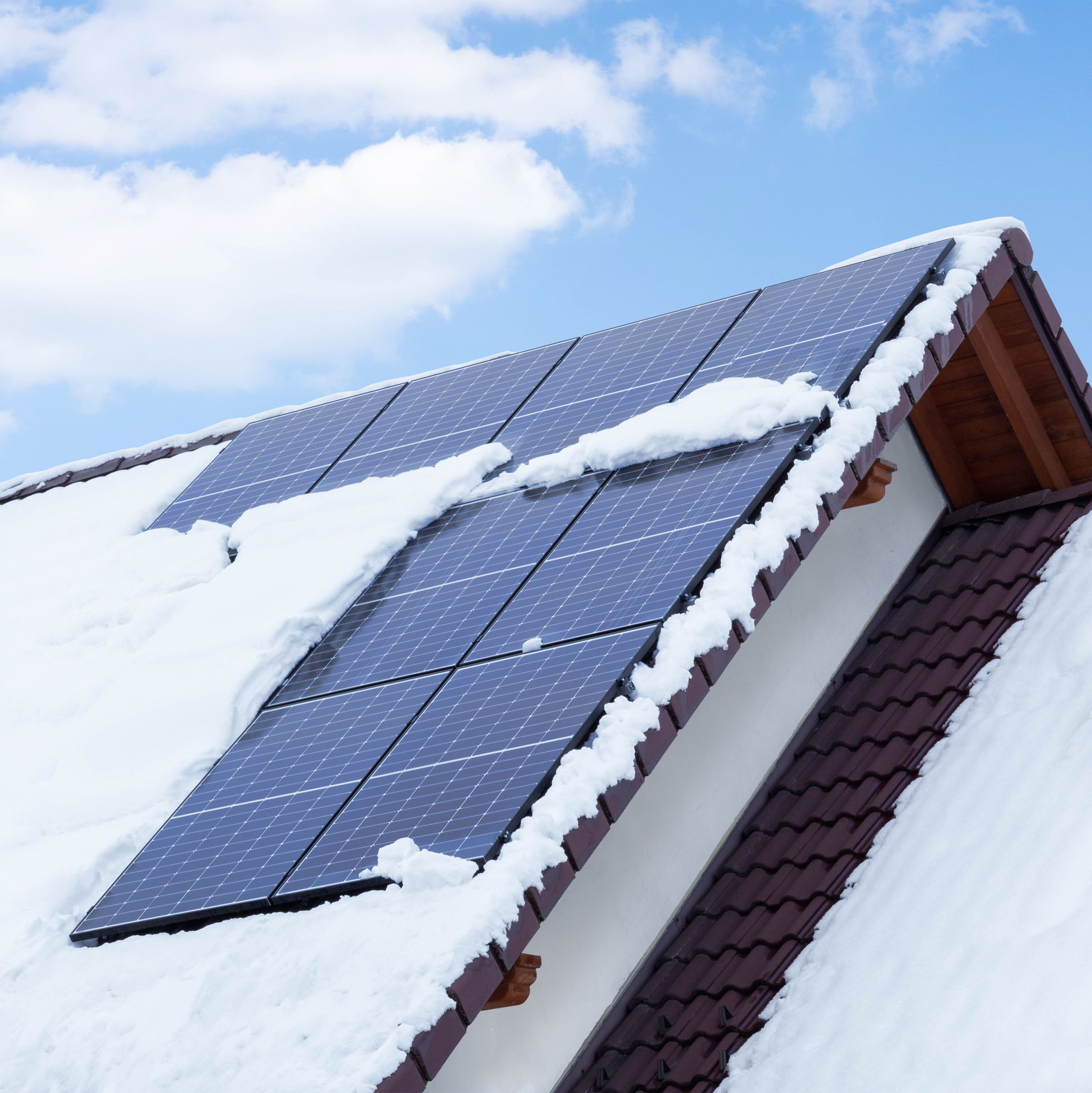 solar panels winter
