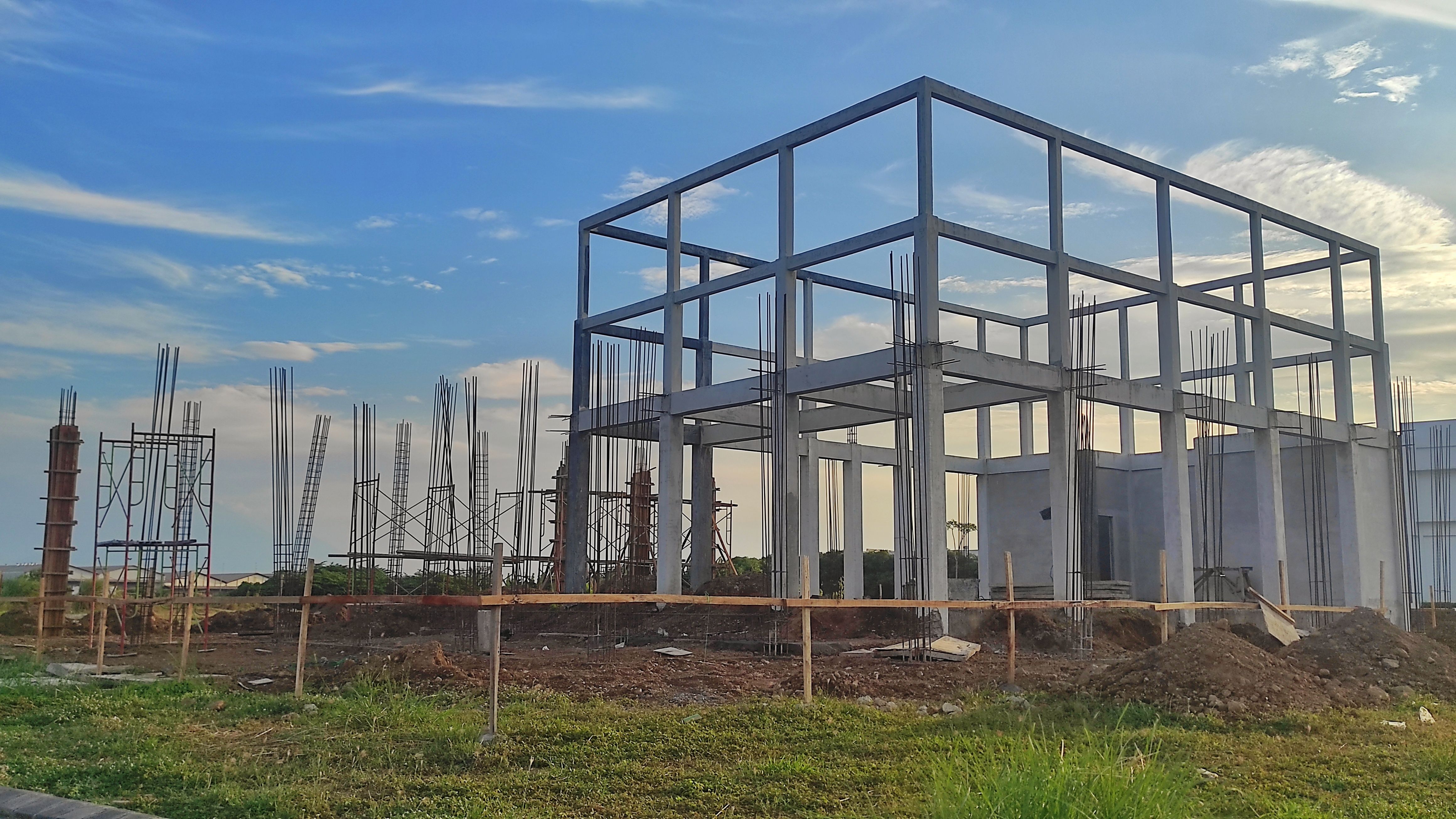 The structure of building which can be used to build house or office, is in building process The structure of building which can be used to build house or office, is in building process