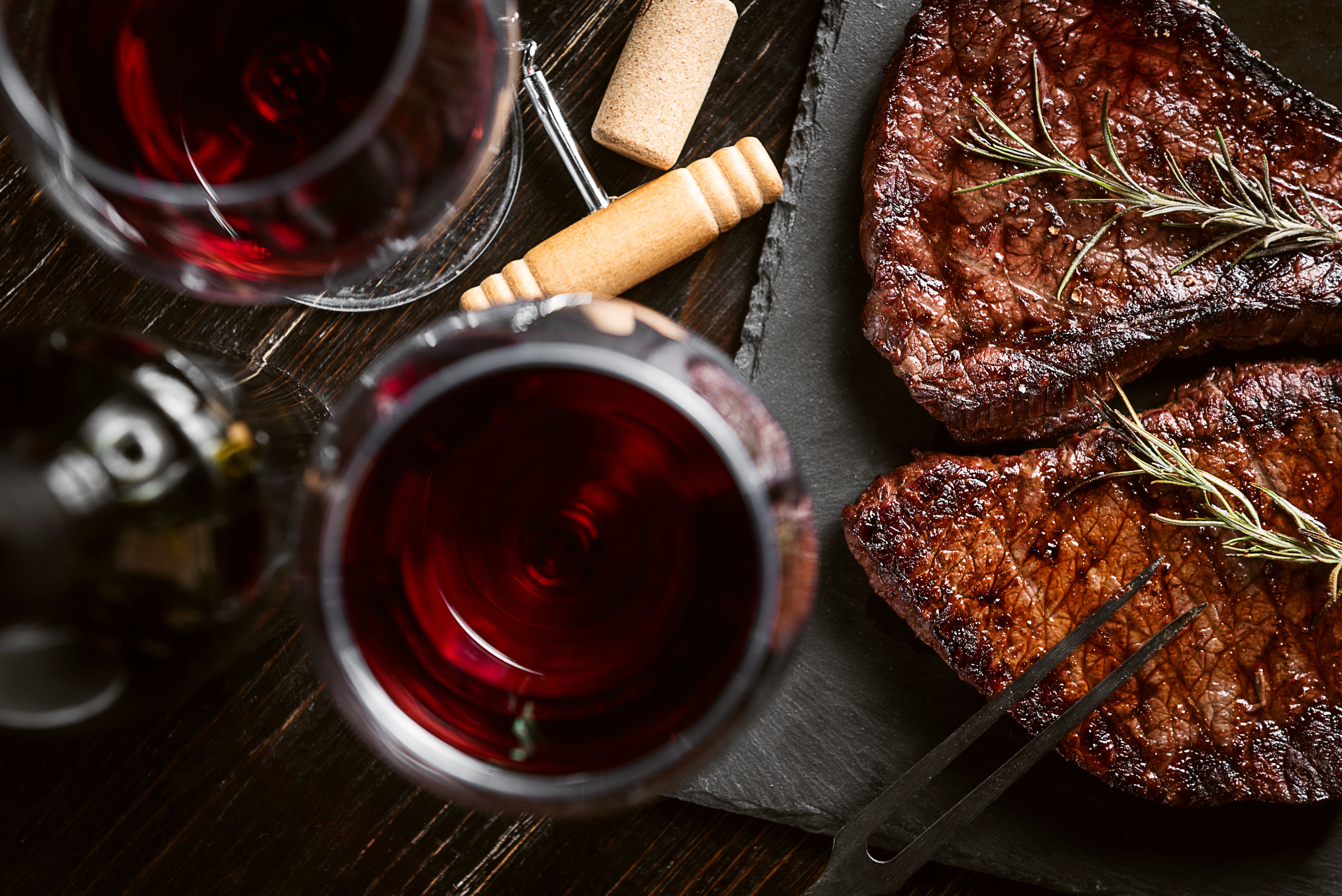wine steak